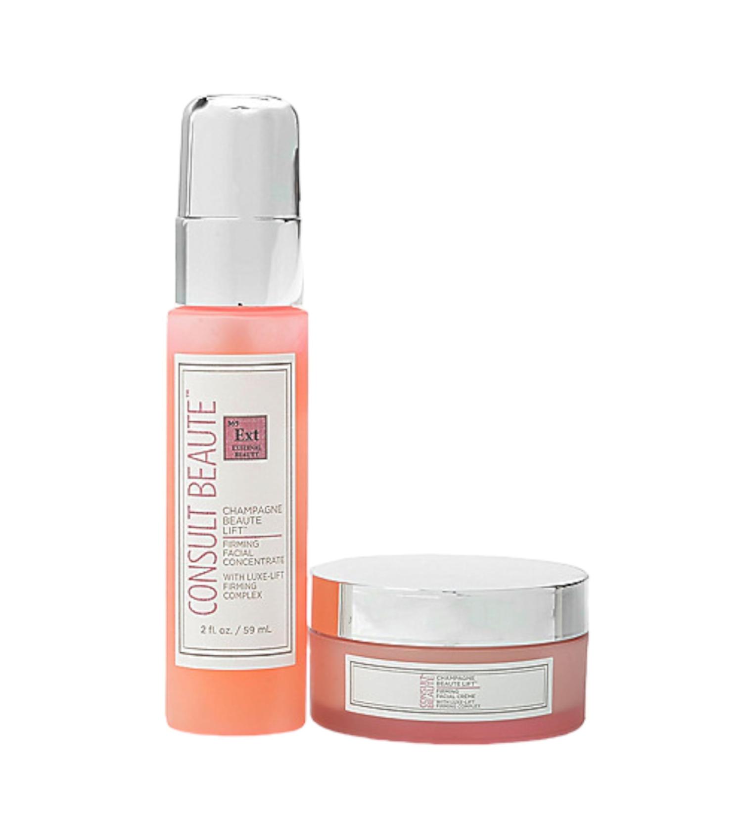 Consult Beaute Champagne Beaute Lift Firming Set Facial Moisture Cream & Renewing Serum for Tightening Lifting & Firming Sagging Skin on Face & Neck International Shipping Available - Buy Online on GoSupps.com