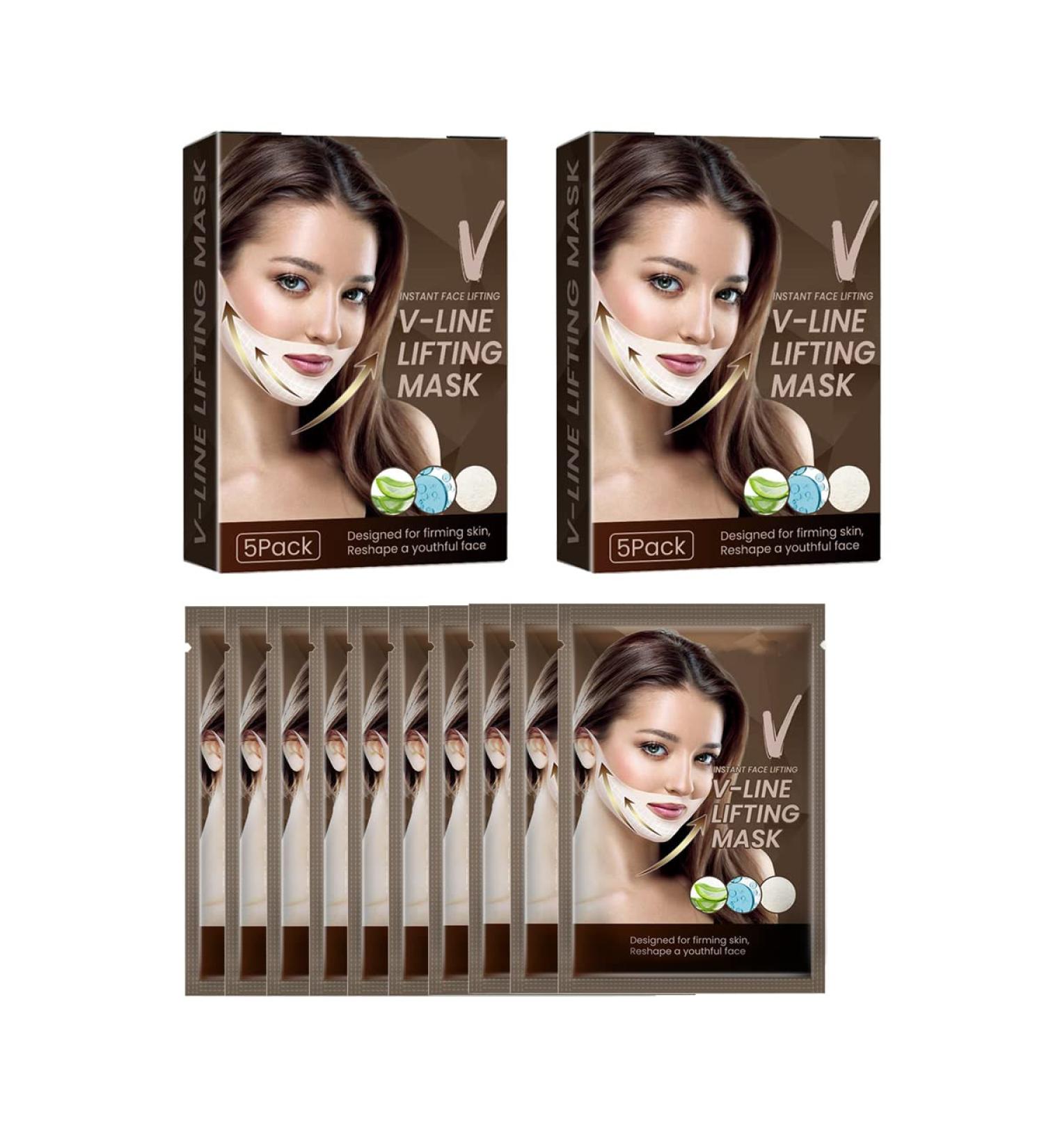 Bloskin Lift Mask Bloskin Lift Face Mask V Line Lifting Mask Double Chin Reducer V Line Shaping Face Masks Bloskin Lifting Face Mask for Lifting and Firming The Face (10pcs) - Buy Online on GoSupps.com