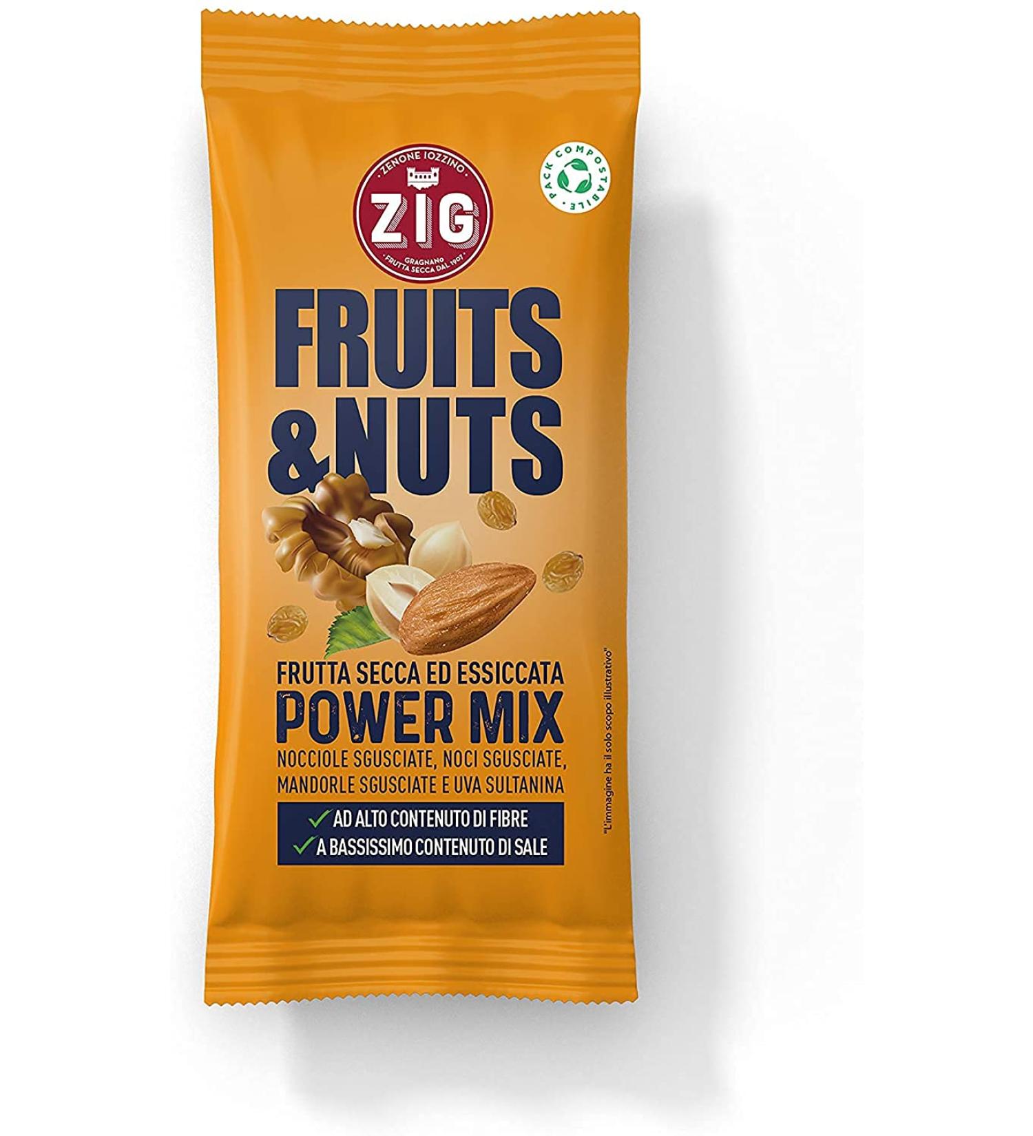 ZIG Fruits & Nuts Power Mix 300 g (10 x 30 g Sachets) Pack 100% Recyclable - Buy Online on GoSupps.com