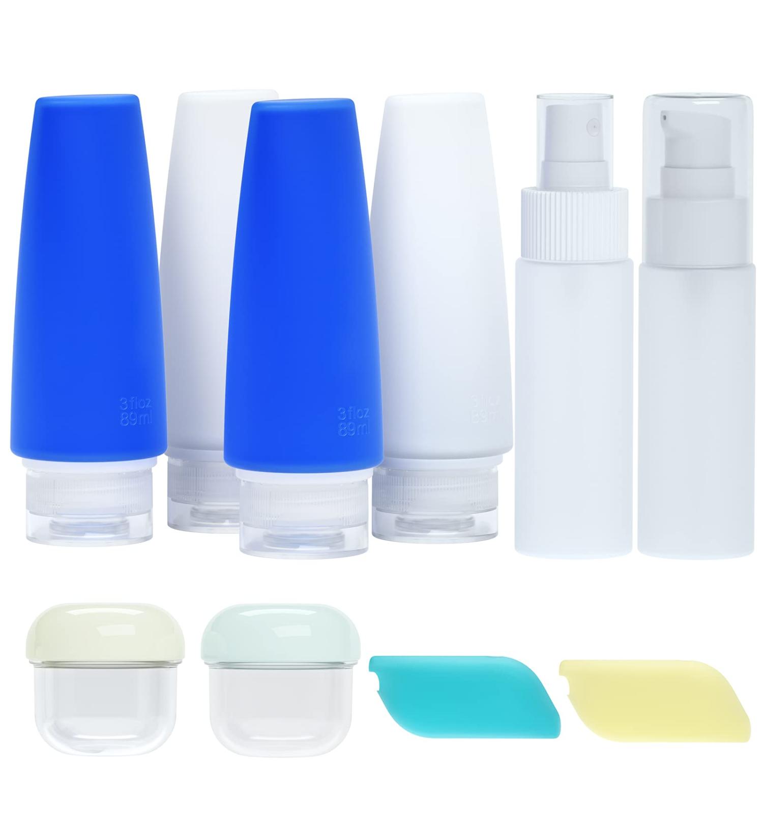 Valourgo 10 Pack TSA Approved Travel Bottles Set - 3oz Leak Proof Containers for Toiletries - Portable Size for Face Cream, Lotion, Shampoo & Conditioner - With Labels - Buy Online on GoSupps.com
