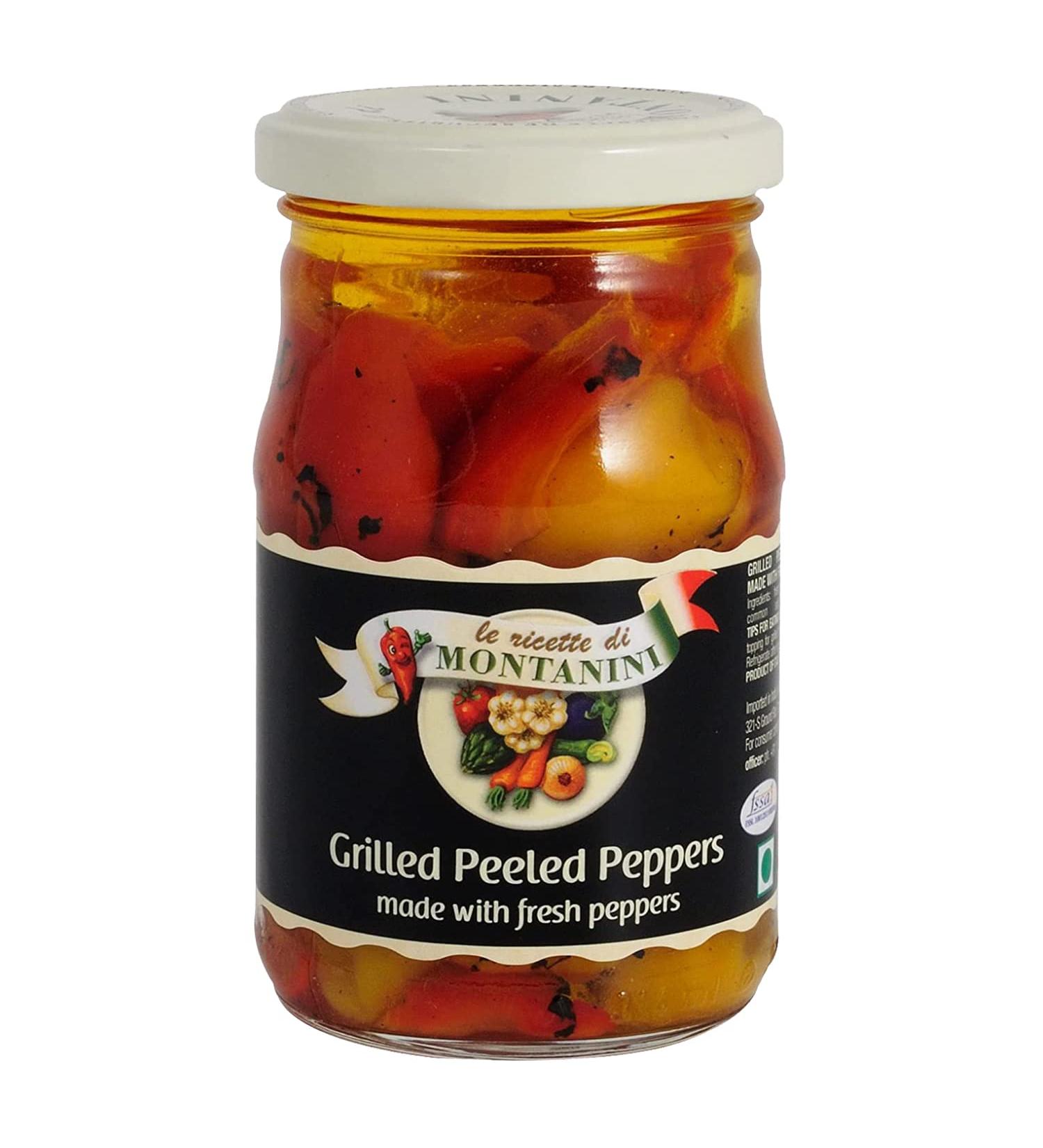 Montanini Grilled Pepper Fillets 280g - Authentic Italian Peperoni Grigliati | International Shipping Available - Buy Online on GoSupps.com
