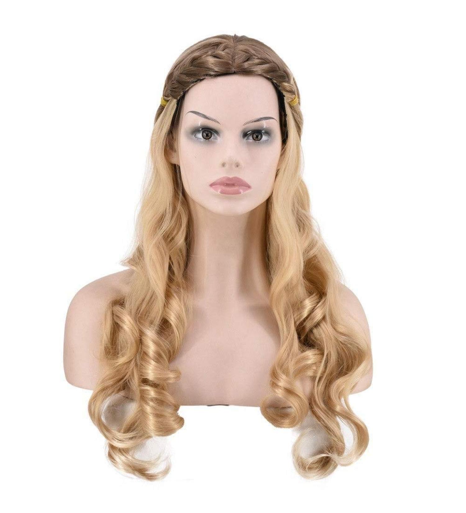 BGHJUE Blonde Gradient Braided Long Curly Heat Resistant Wig for Women - Premium Quality Blonde Hair - Buy Online on GoSupps.com