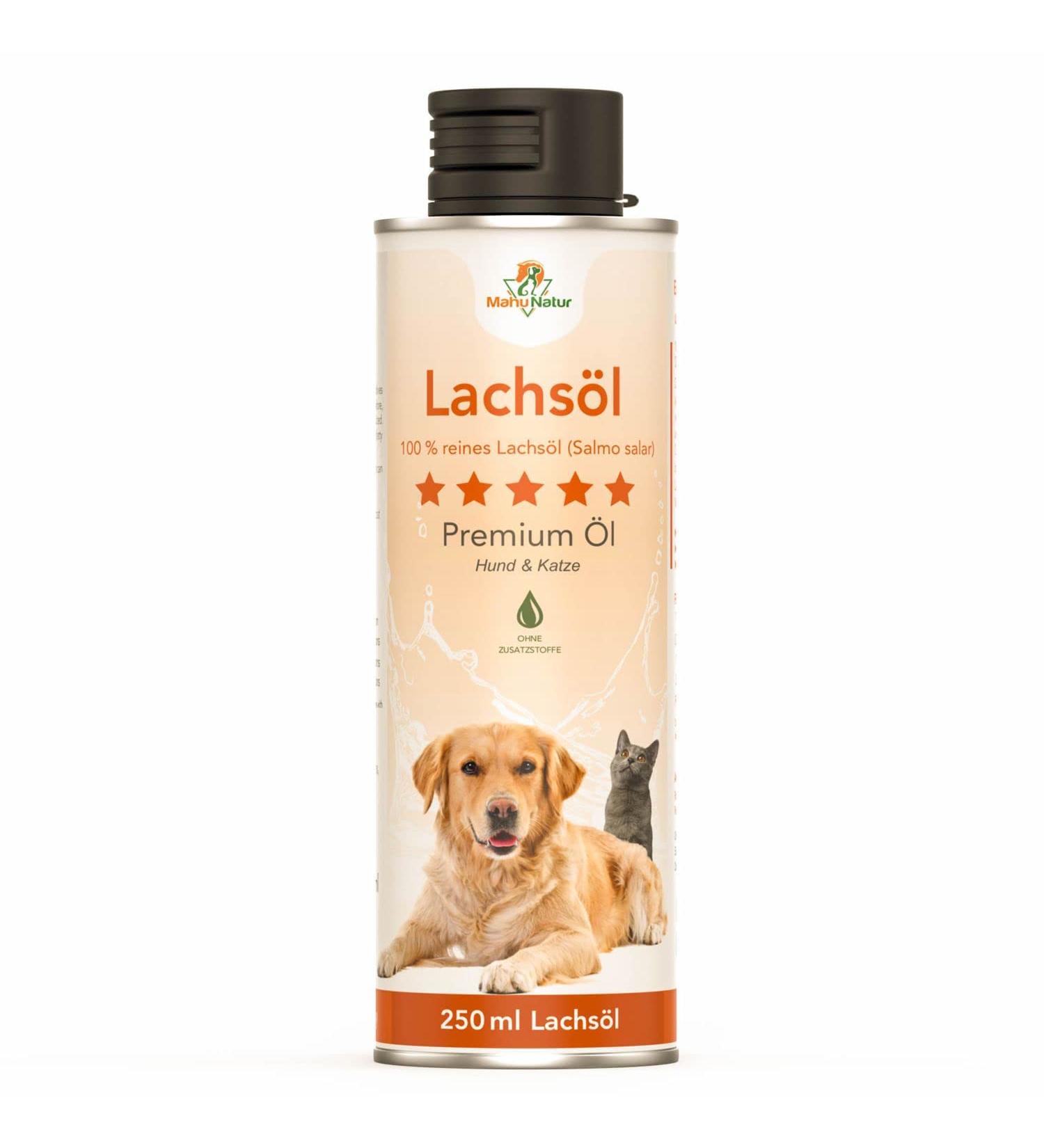 Mahu Nature Salmon Oil for Dogs & Cats - 250ml | Omega 3 & 6 Fish Oil Supplement for All Ages | Ideal BARF Addition - Buy Online on GoSupps.com