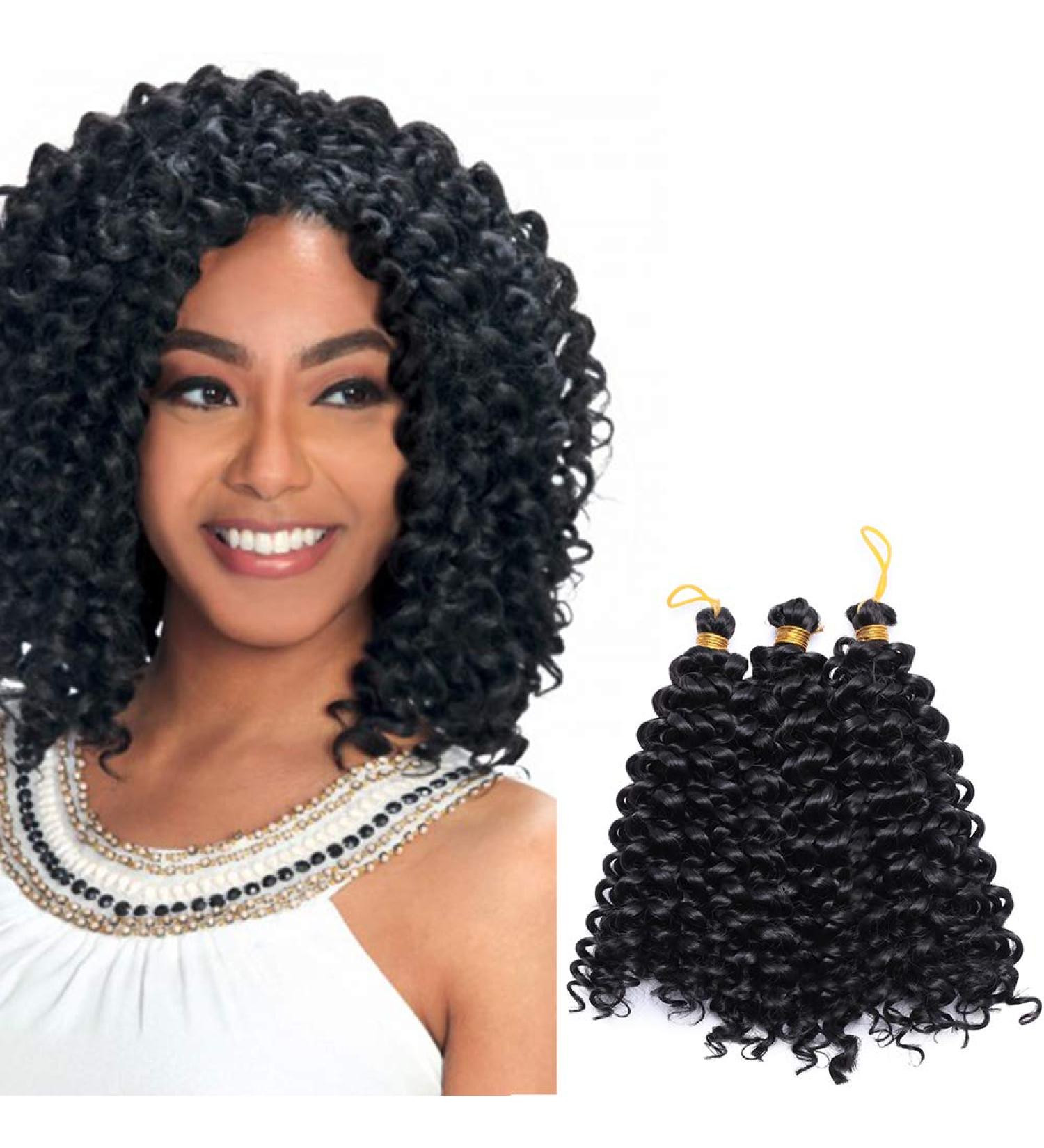 SEGO Water Wave Braids - Afro Kinky Hair Extension Closure Bundles | Dark Black 1 - 20cm (90g) - International Shipping - Buy Online on GoSupps.com