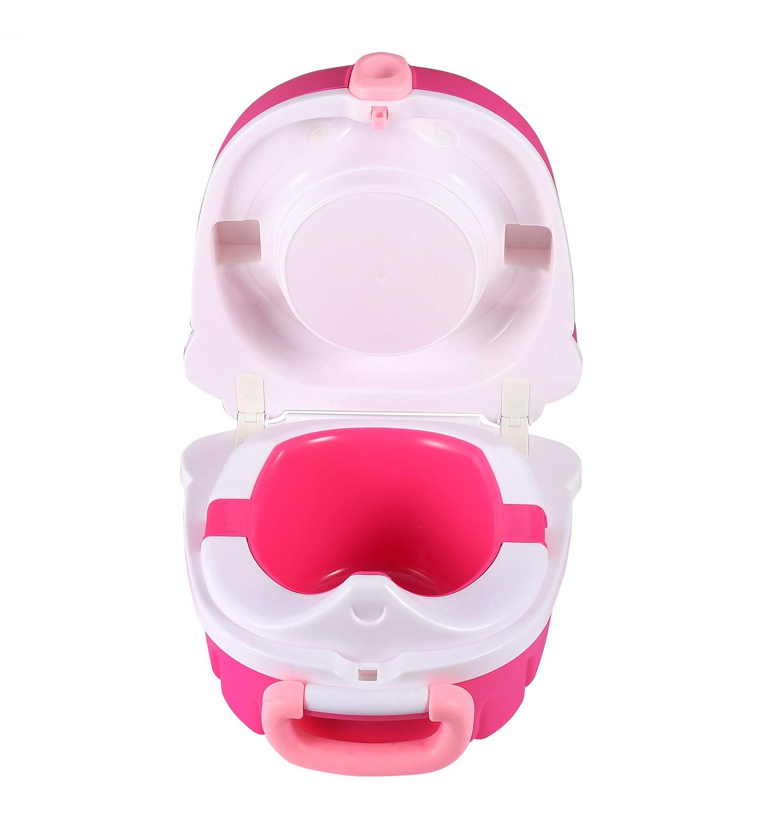 ONEDONE Portable Potty for Toddler Travel Outdoor Toilet Travel Potty for Toddler Squatting Potty for Baby Kids Potty Training (Girl) Red - Buy Online on GoSupps.com