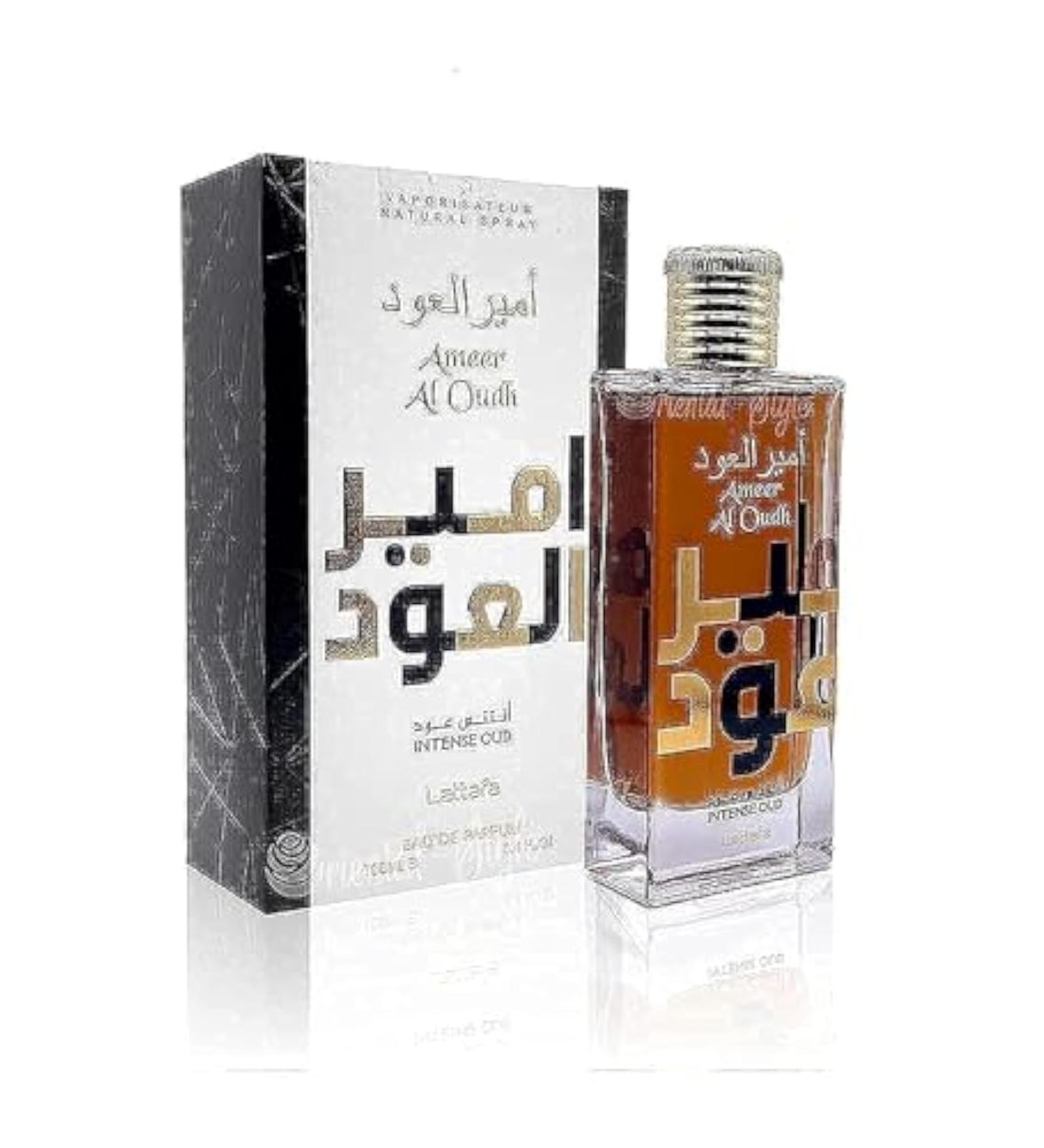 Lattafa Ameer Al Oud Intense Oud for Unisex Eau de Parfum Spray 3.4 Ounce OUD 1 Count (Pack of 1)