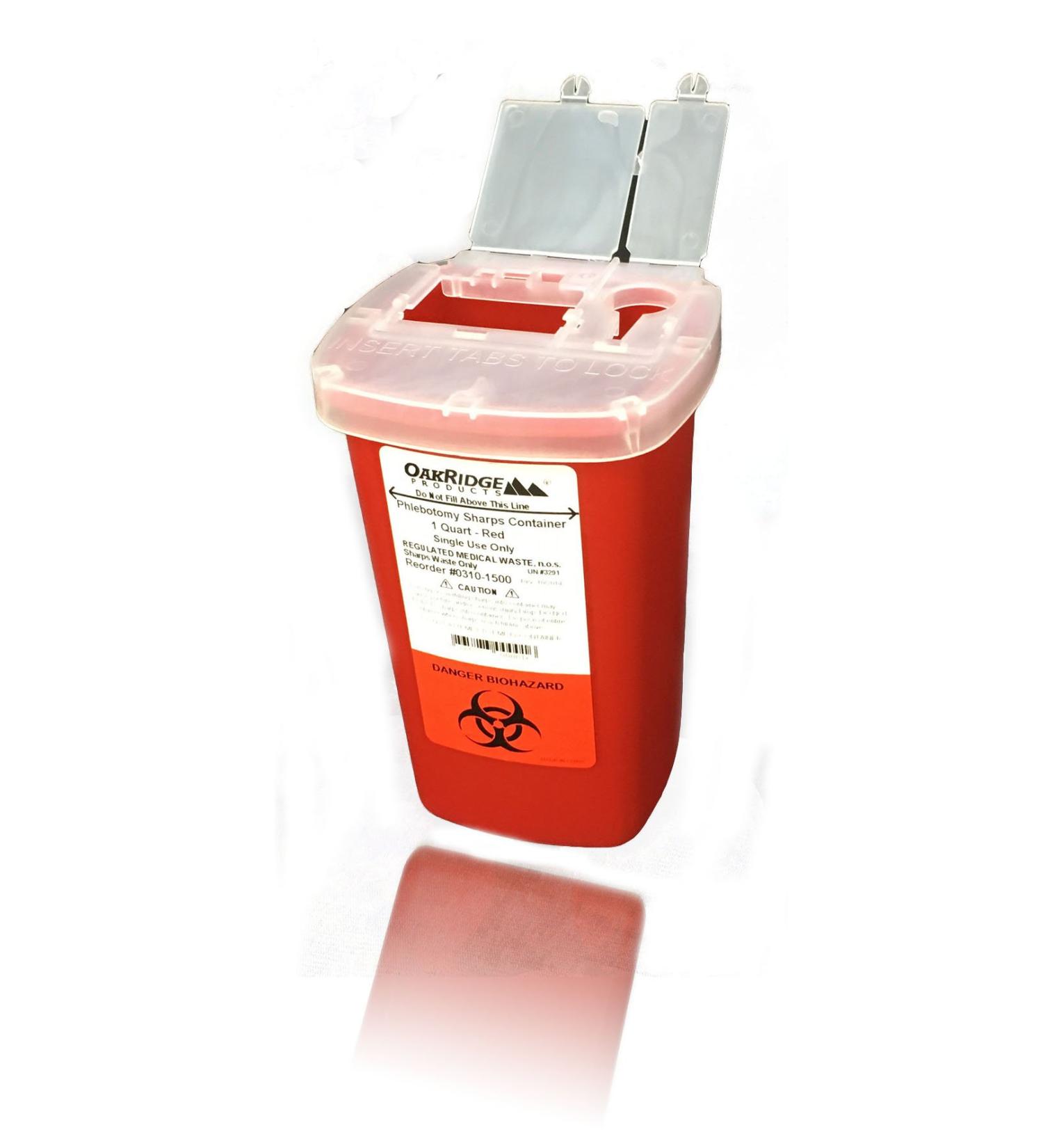 Oakridge Products 1 Quart Sharps & Needle Container with Integrated Unwinder - Buy Online on GoSupps.com