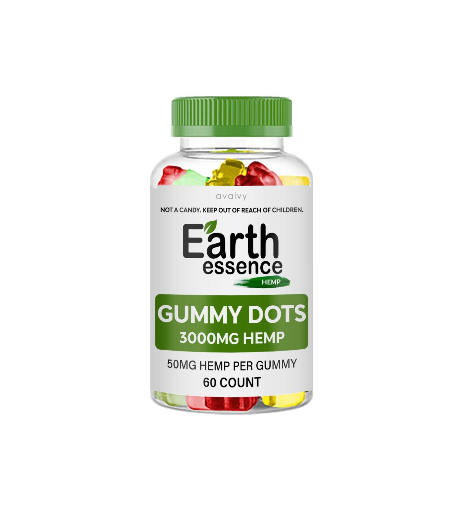 Avaivy Earth Essence Gummies - Earth Essence Hemp Gummies (Single 60 Gummies) 60 Count (Pack of 1)