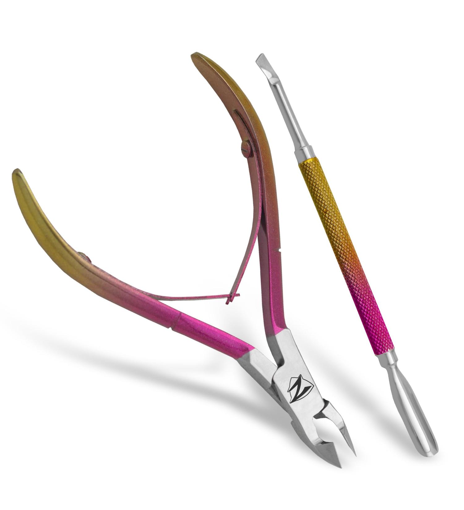 Zane L.A. Premium Quality Stainless Steel Professional Cuticle Nipper and Pusher Set - Buy Online on GoSupps.com