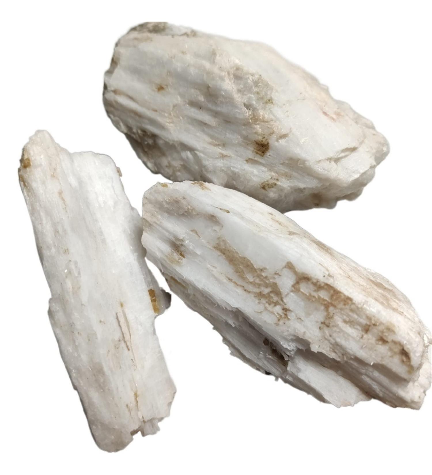 Natural Crystal Rough 500g Natural Raw Threadiness Wollastonite Stone Teaching Specimen Industrial Raw Materials Collection Home Decoration Crystal Random size 500g - Buy Online on GoSupps.com