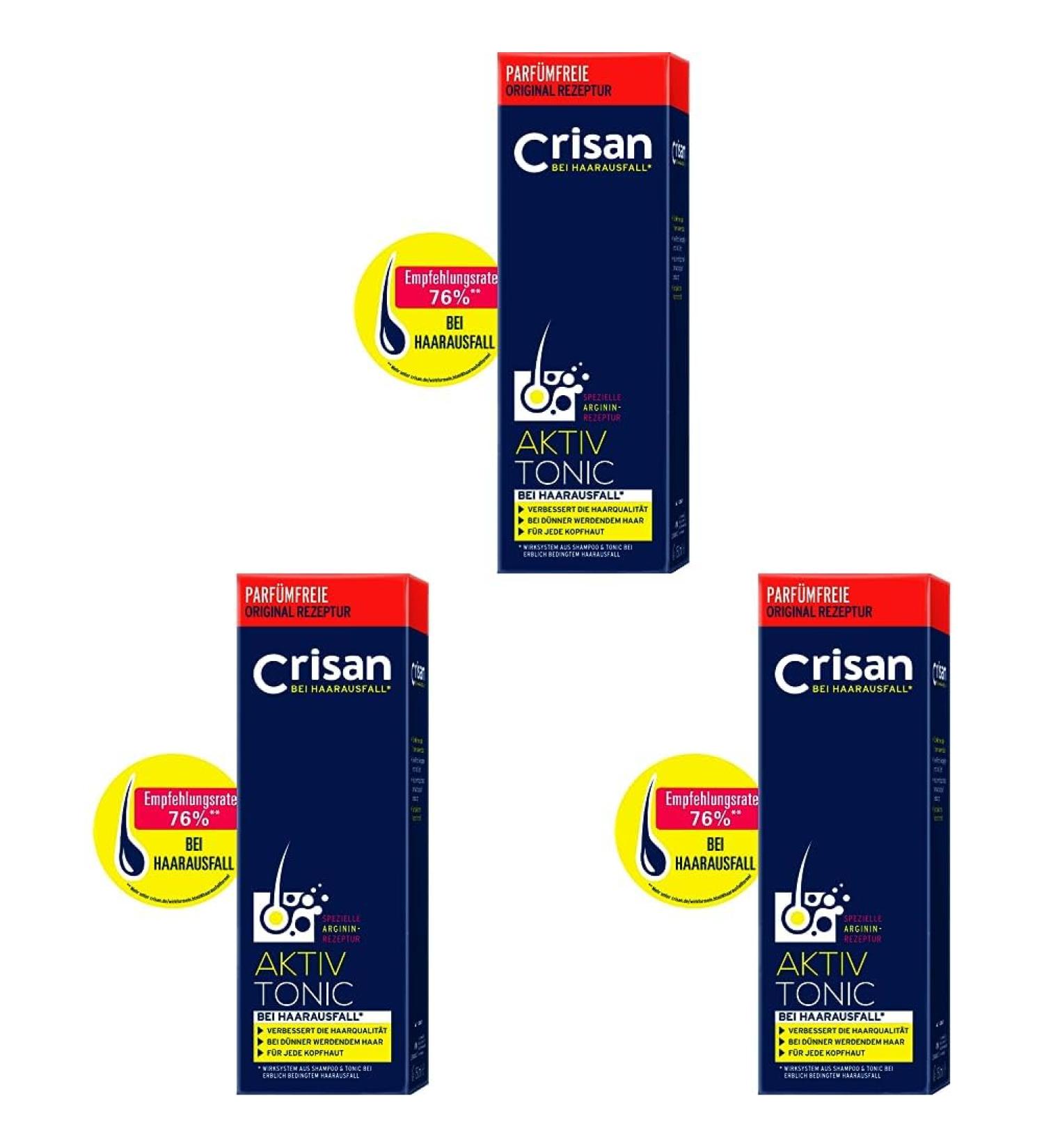 Crisan Active Tonic - Hair Water Against Hair Loss | Best Hair Care for Thinner Hair | Arginine Formula for Men & Women | 150 ml (3 Pack) - Buy Online on GoSupps.com
