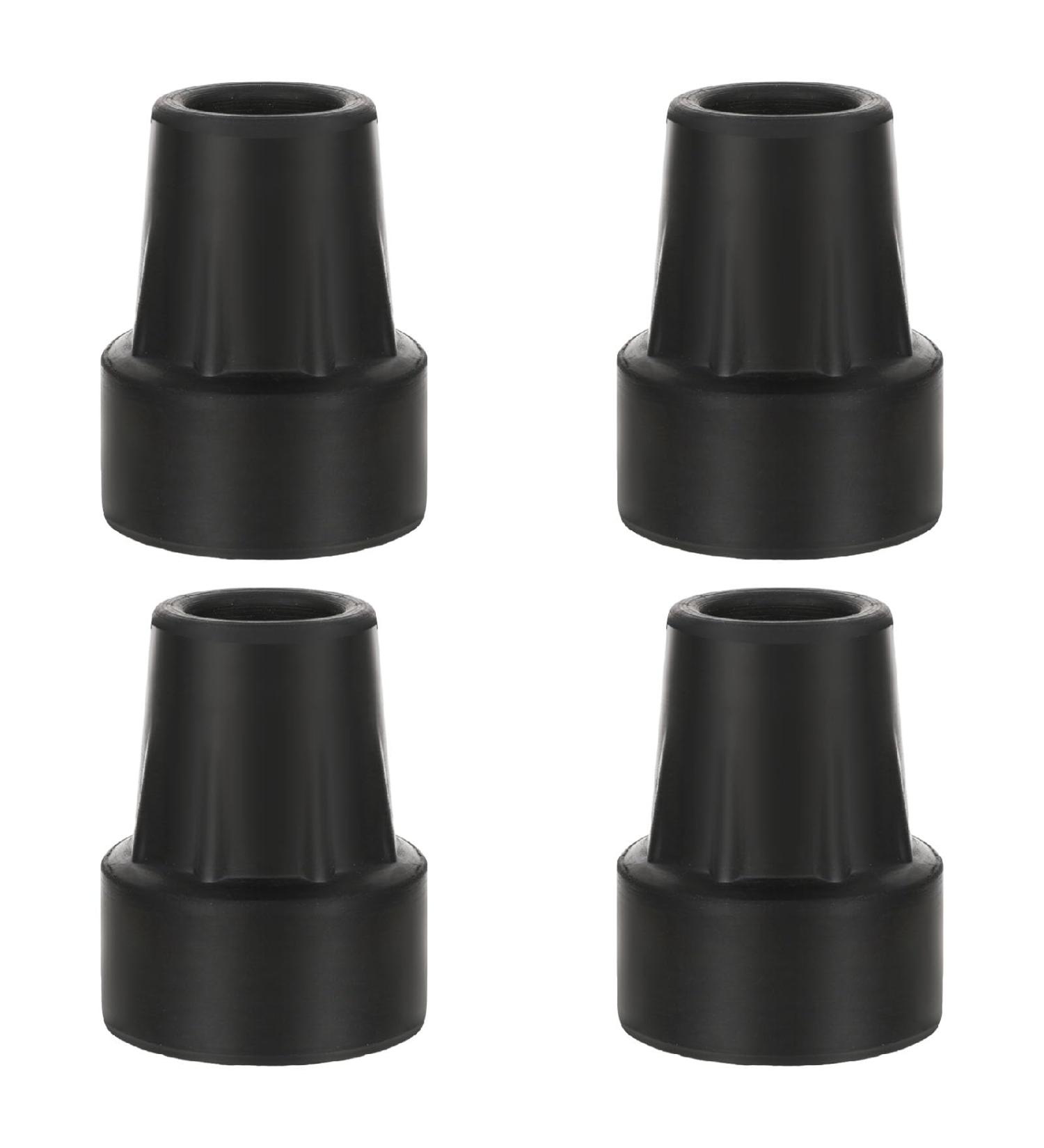 Tube Tip 19 mm Pack of 4 Crutches Rubber Walking Stick Rubber Buffer Non-Slip Rubber Replacement Cane Tip Rubber and Carbon Black Mixed Non-Slip Stable Foot Pad Folding Cane Crutch Accessories (Black) - Buy Online on GoSupps.com