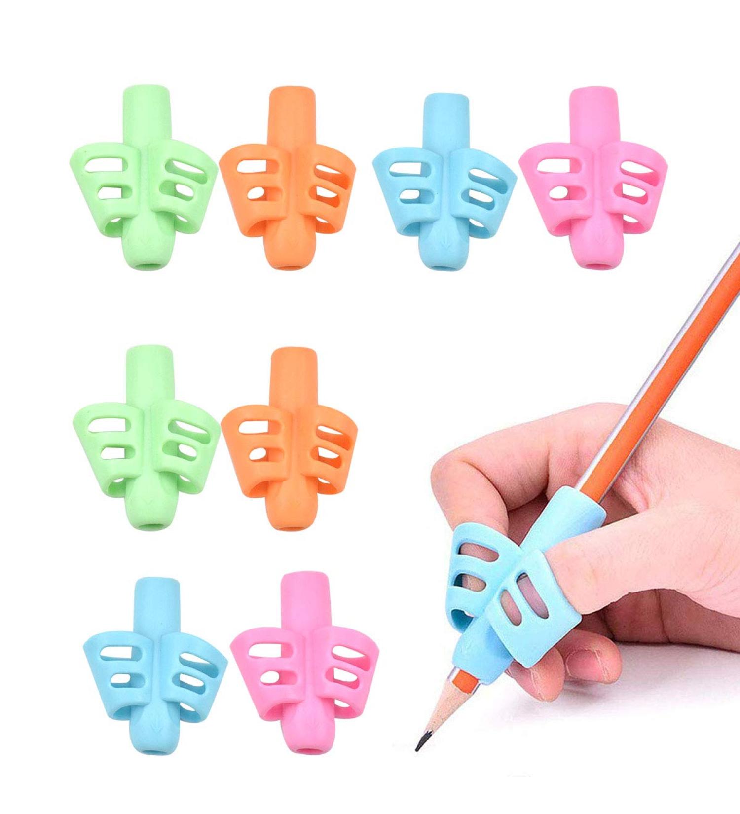 Jinlaili Pencil Handles - 8 STK Writing Aid Grip for Kids | Silicone Posture Correction Tool for Comfortable Writing - Buy Online on GoSupps.com
