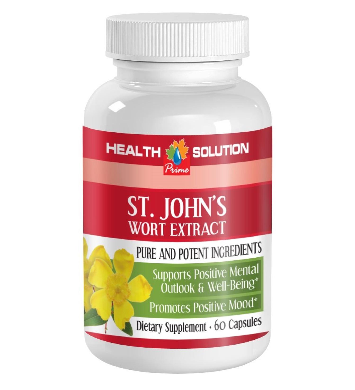 brain and memory booster - ST. JOHN'S WORT EXTRACT - PROMOTES POSITIVE MOOD with ginkgo biloba - gingko biloba with ginseng st. john's wort herb brain booster supplement focus pills 1B 60 Caps - Buy Online on GoSupps.com