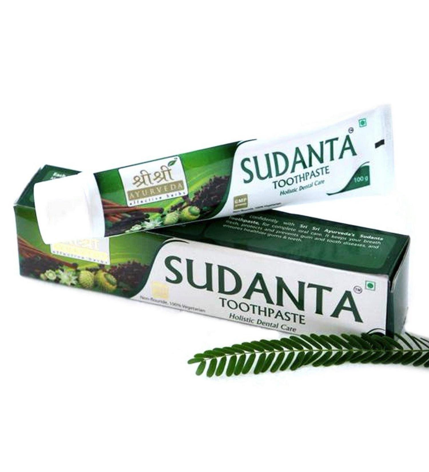 SRI SRI AYURVEDA Sudanta Toothpaste 100g - Strengthen Your Teeth Naturally | Buy Online Worldwide - Buy Online on GoSupps.com