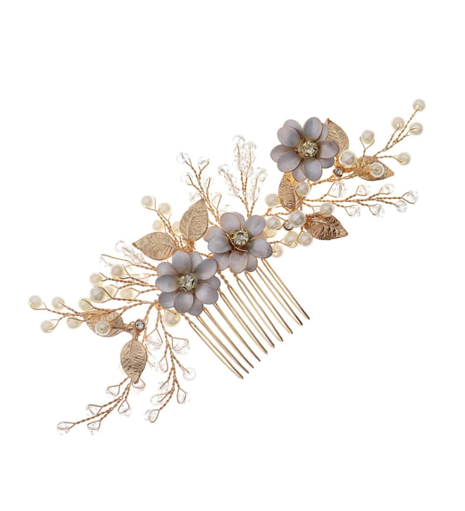 MAGICLULU Bead Hair Comb Wedding Hair Comb Bridal Pearl Insert Comb Female Insert Comb Hair Decor Wedding Hair Accessories Bride Supply Pearl Head Decor Bridesmaid Hair Accessories Hair Fork - Buy Online on GoSupps.com