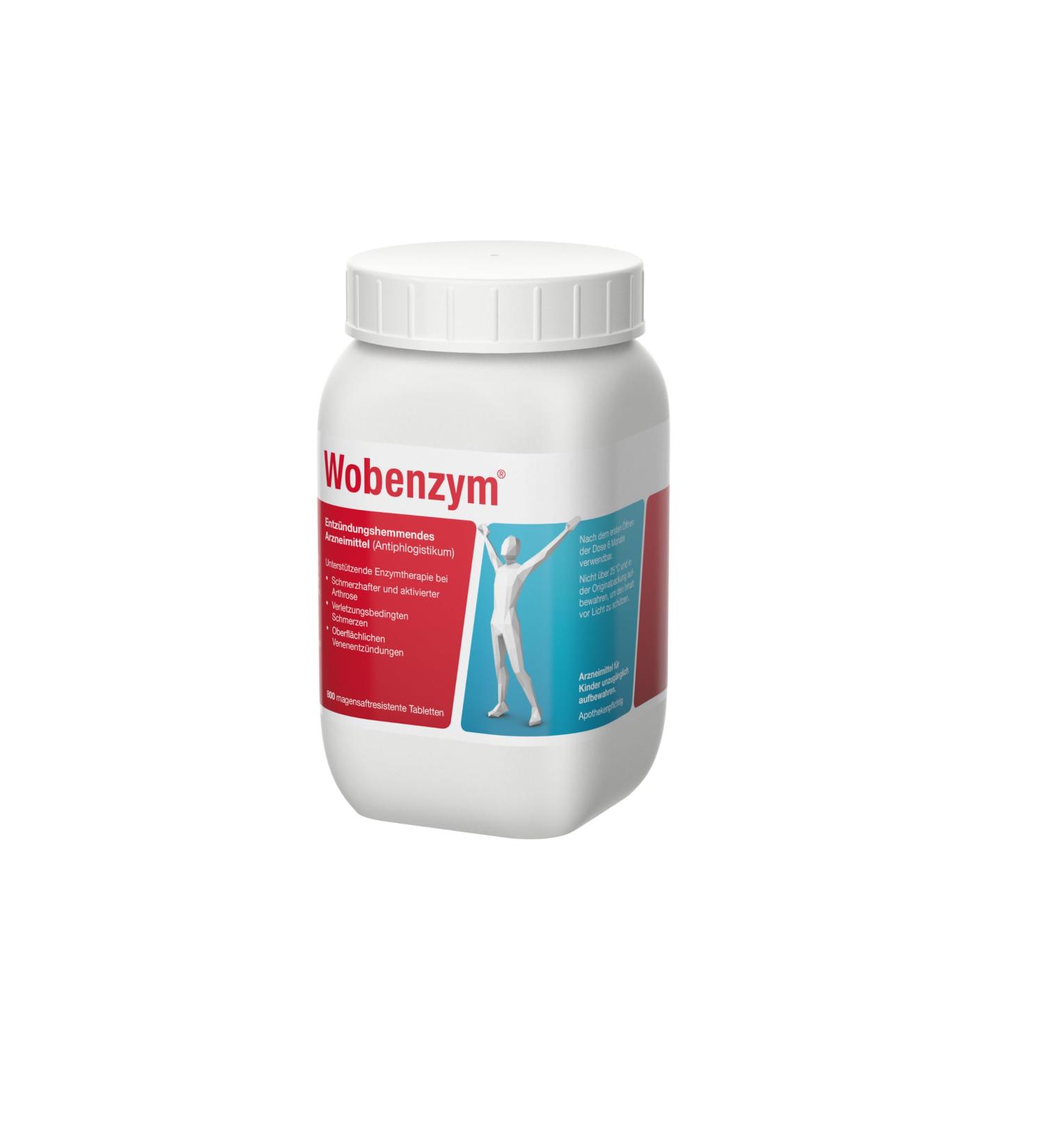 Wobenzym Anti-Inflammatory Enzyme Complex | Bromelain Trypsin & Rutin | 800 Tablets | Supports Natural Healing & Defends Against Inflammation - Buy Online on GoSupps.com