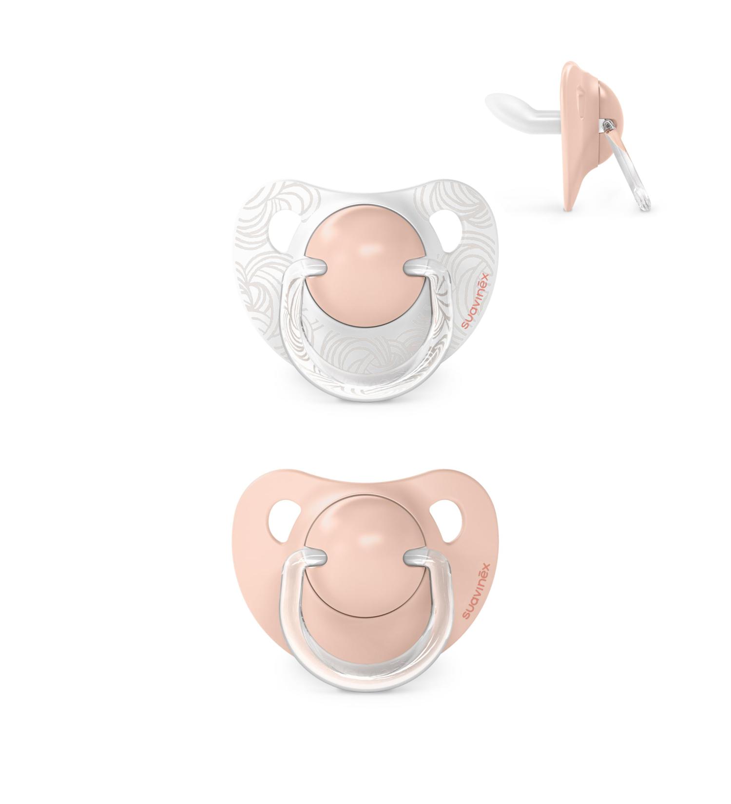 Suavinex Dreams Flat Duo Pink Pacifier Set 0-6m - 2 Silicone Pacifiers for Baby - International Shipping Available - Buy Online on GoSupps.com
