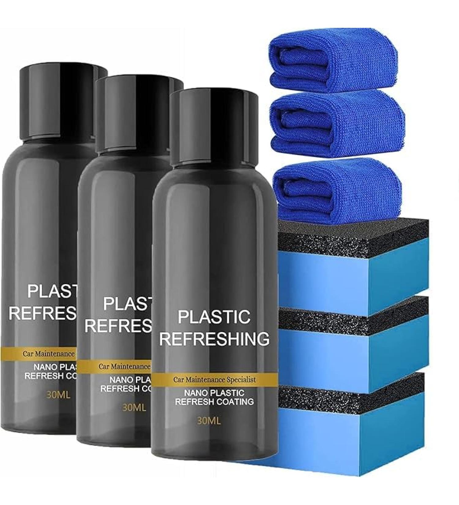 |Most Gifted| 2024 New Plastic Refreshing Coating Car Plastic Revitalizing Coating Agent Plastic Parts Refurbish Agent for Car Automotive Interior Cleaning Agent - 30ml/50ml * 1/2/3/4 (3Count (Pack of 3)*30ml) - Buy Online on GoSupps.com