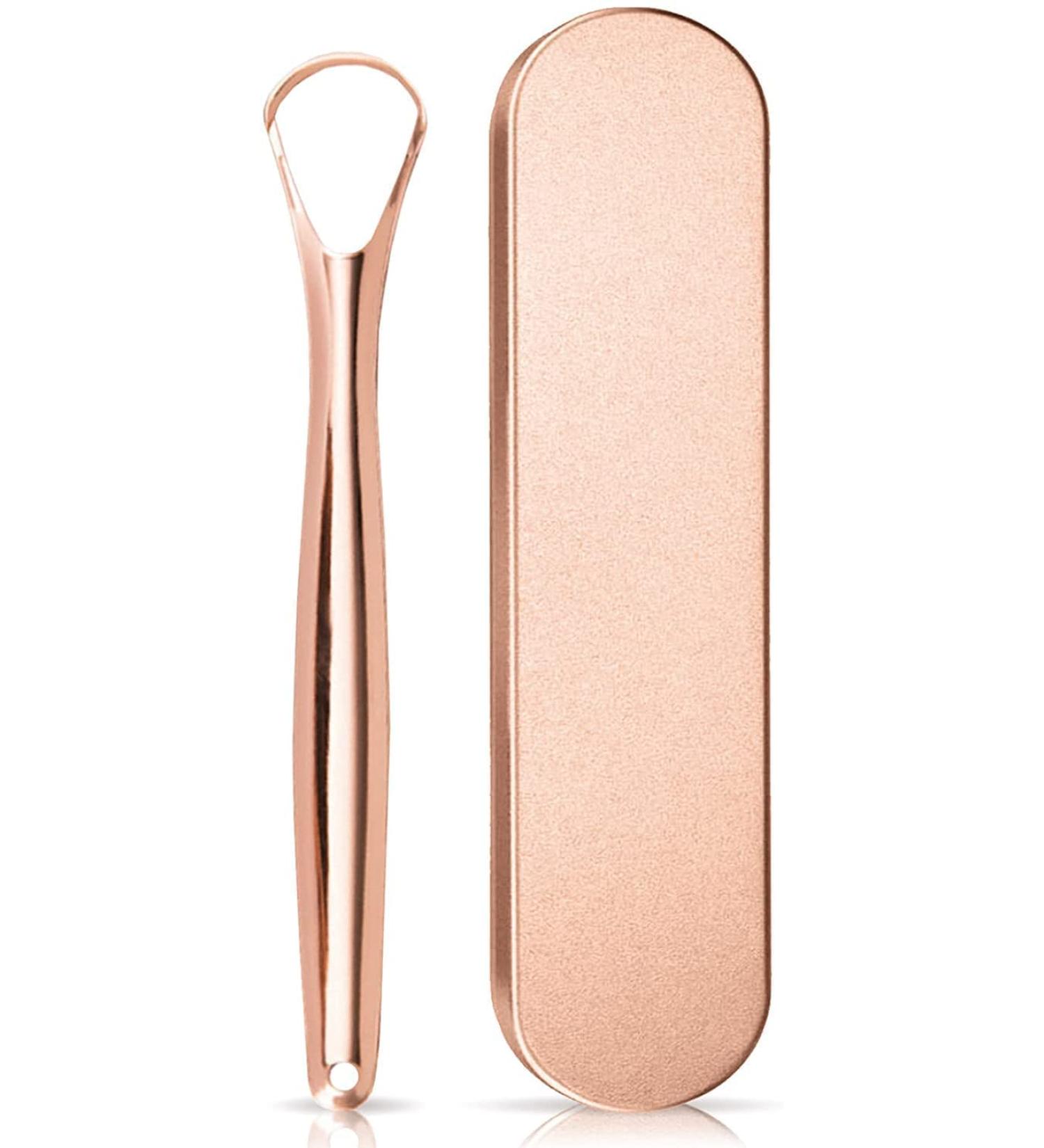 HirrWill Copper Tongue Scraper - Premium Tongue Cleaner for Fresh Breath & Oral Hygiene - Buy Online on GoSupps.com