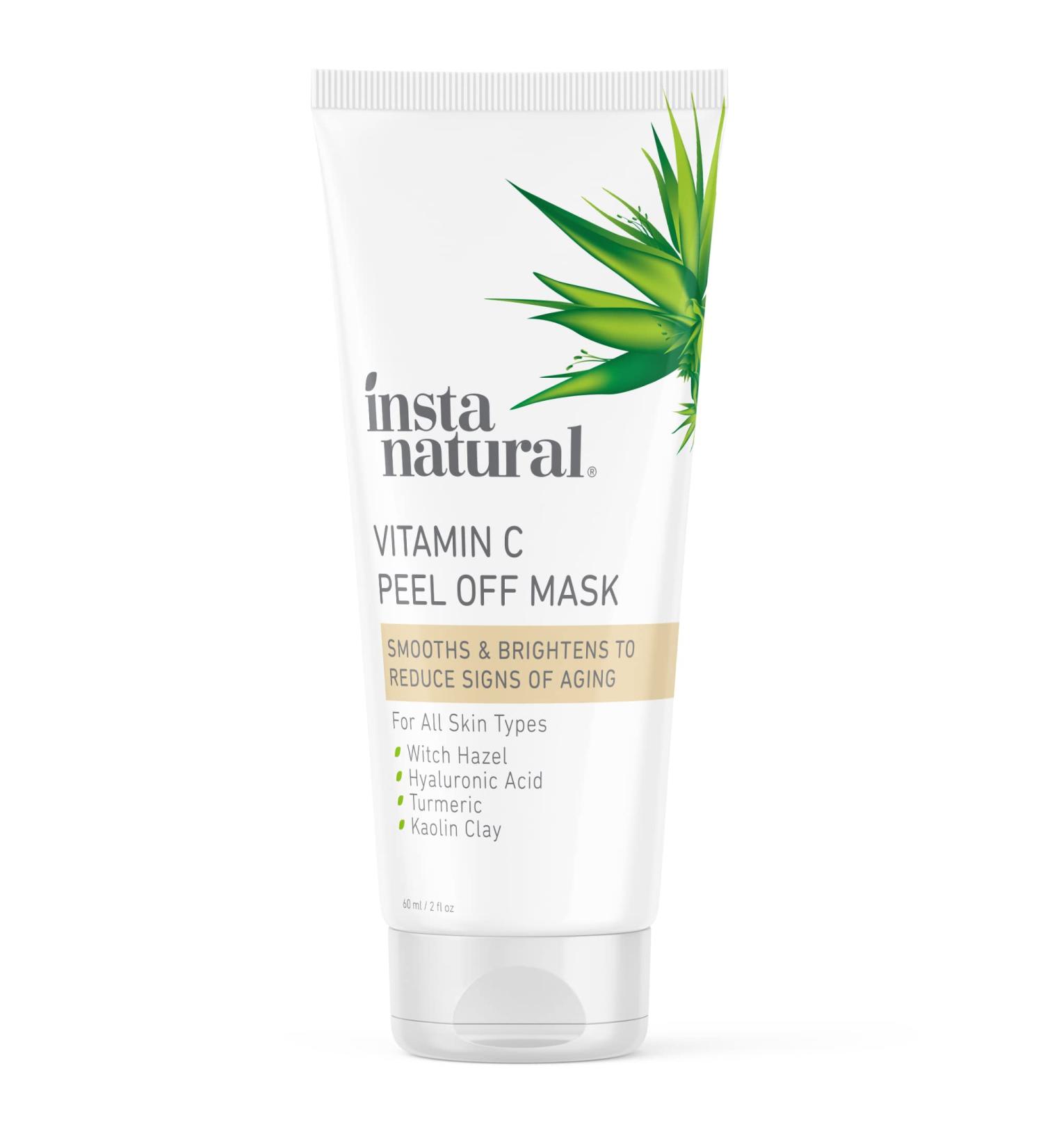 InstaNatural Vitamin C Peel Off Mask - 2 fl oz (60 ml) | Brightening, Hydrating, Anti-Aging Skincare - Buy Online on GoSupps.com