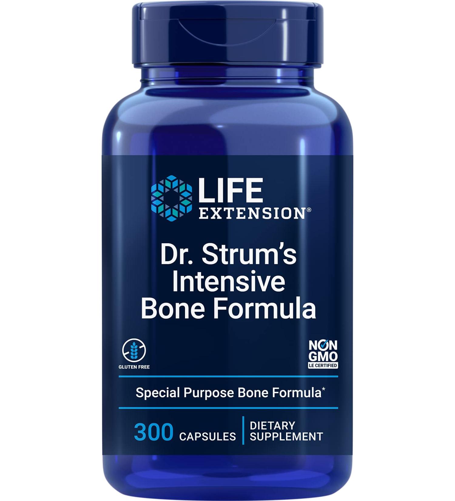 Life Extension Dr. Strum's Intensive Bone Formula - 300 Capsules for Optimal Bone Health - Buy Online on GoSupps.com