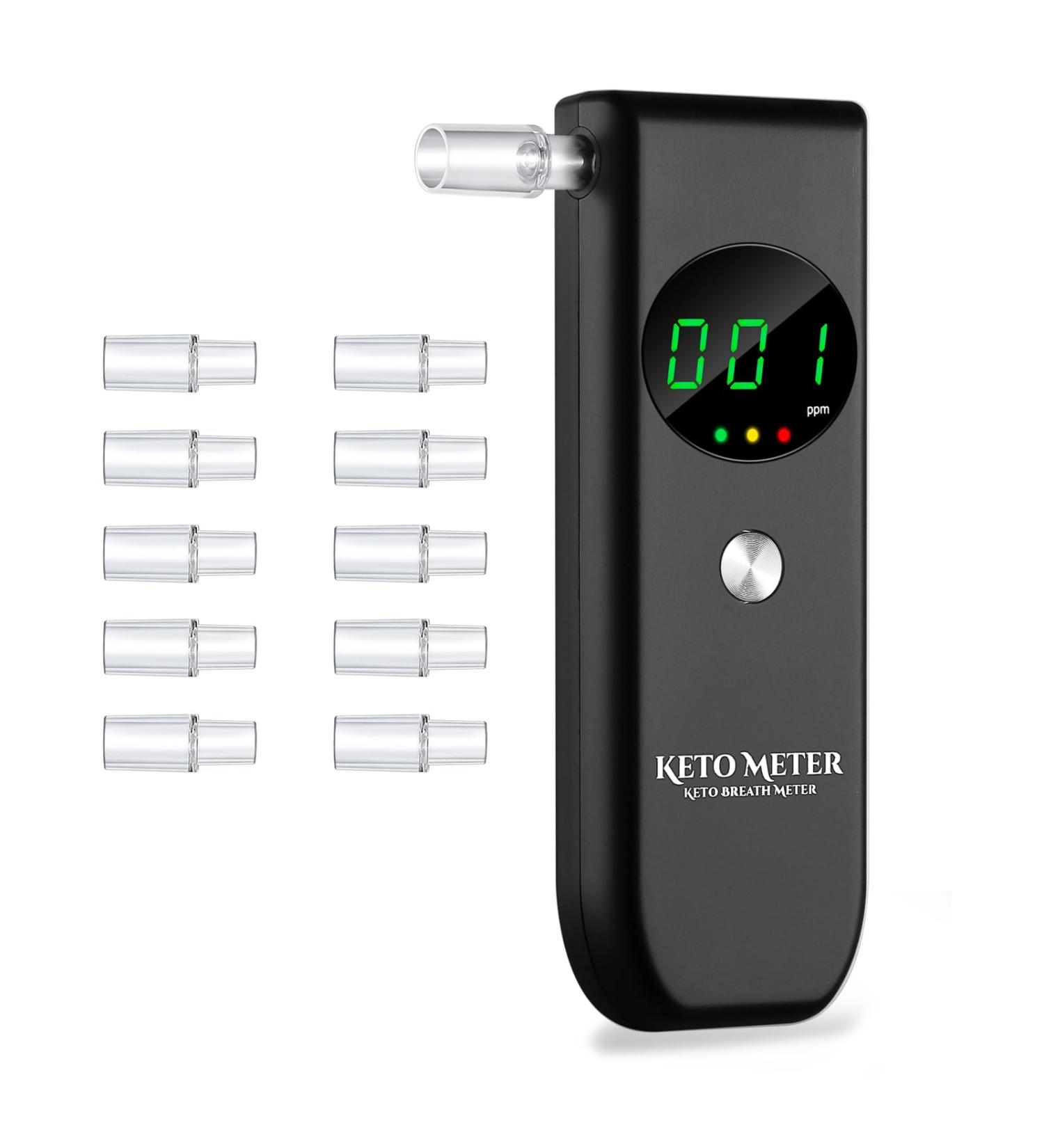 Ketone Breath Analyzer - Upgraded Keto Meter | Professional Diet & Fitness Tracker | Persona Ketosis Tester with 10 Mouthpieces - Monitor Keto Status - Buy Online on GoSupps.com