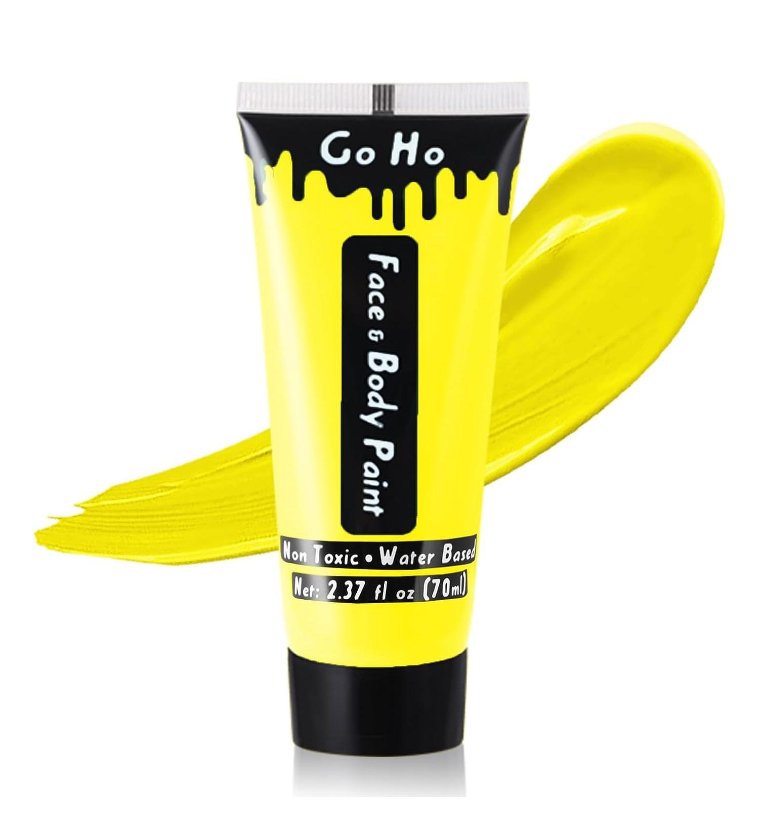 Go Ho Cream Yellow Face Paint (2.37oz 70ml) | Water Based Makeup for SFX Cosplay & Halloween Costumes - Buy Online on GoSupps.com