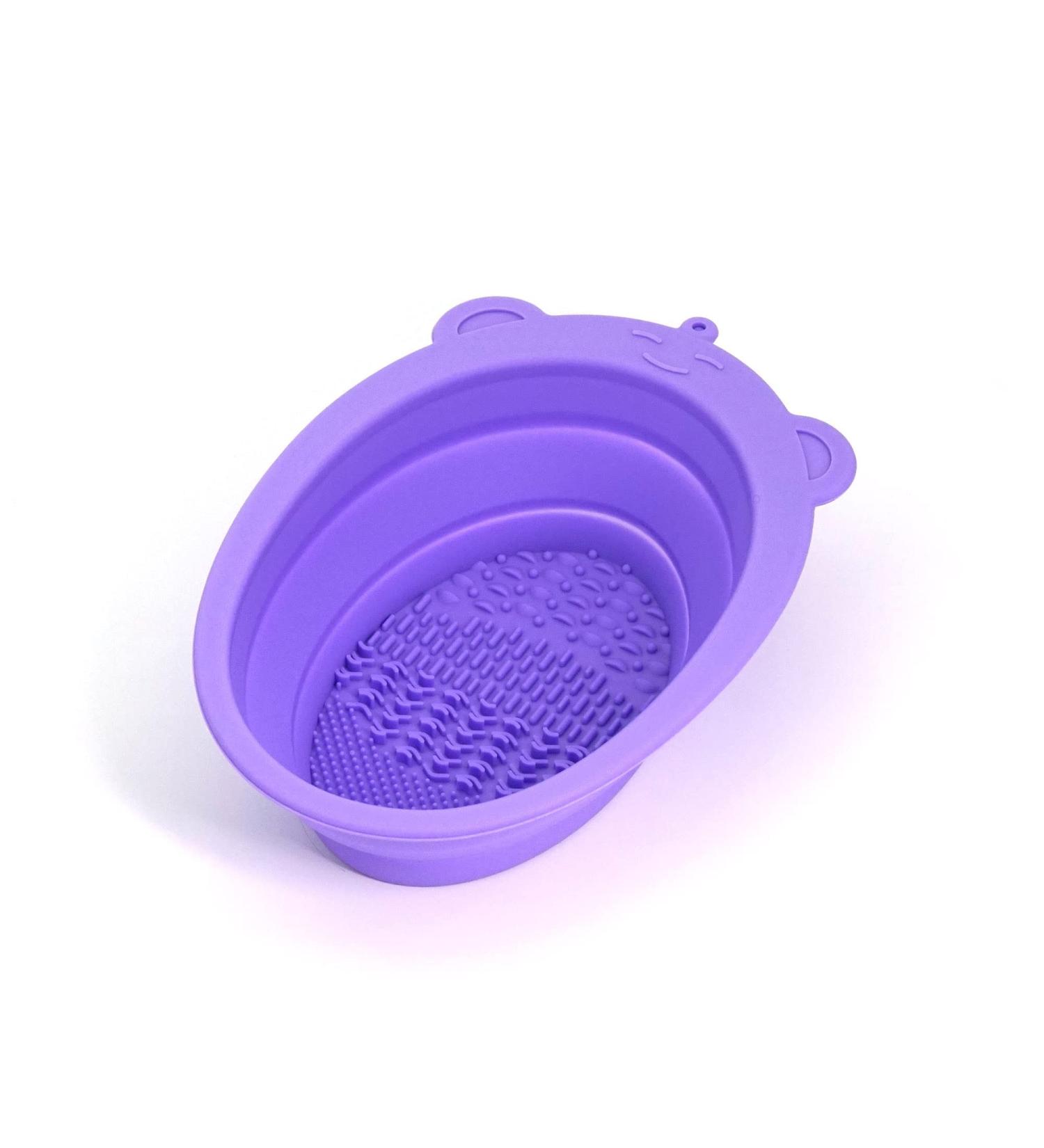 Freetune Collapsible Shaving Bowl - Pocket Size Silicone & Rubber Multi-Purpose Bowl Durable & Flexible in Purple - Perfect for Travel - Buy Online on GoSupps.com