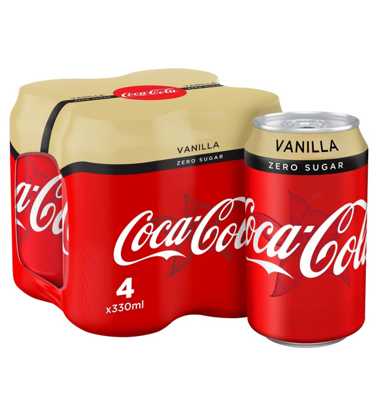 Coca-Cola Zero Sugar Vanilla 4 x 330ml Vanilla 330 ml