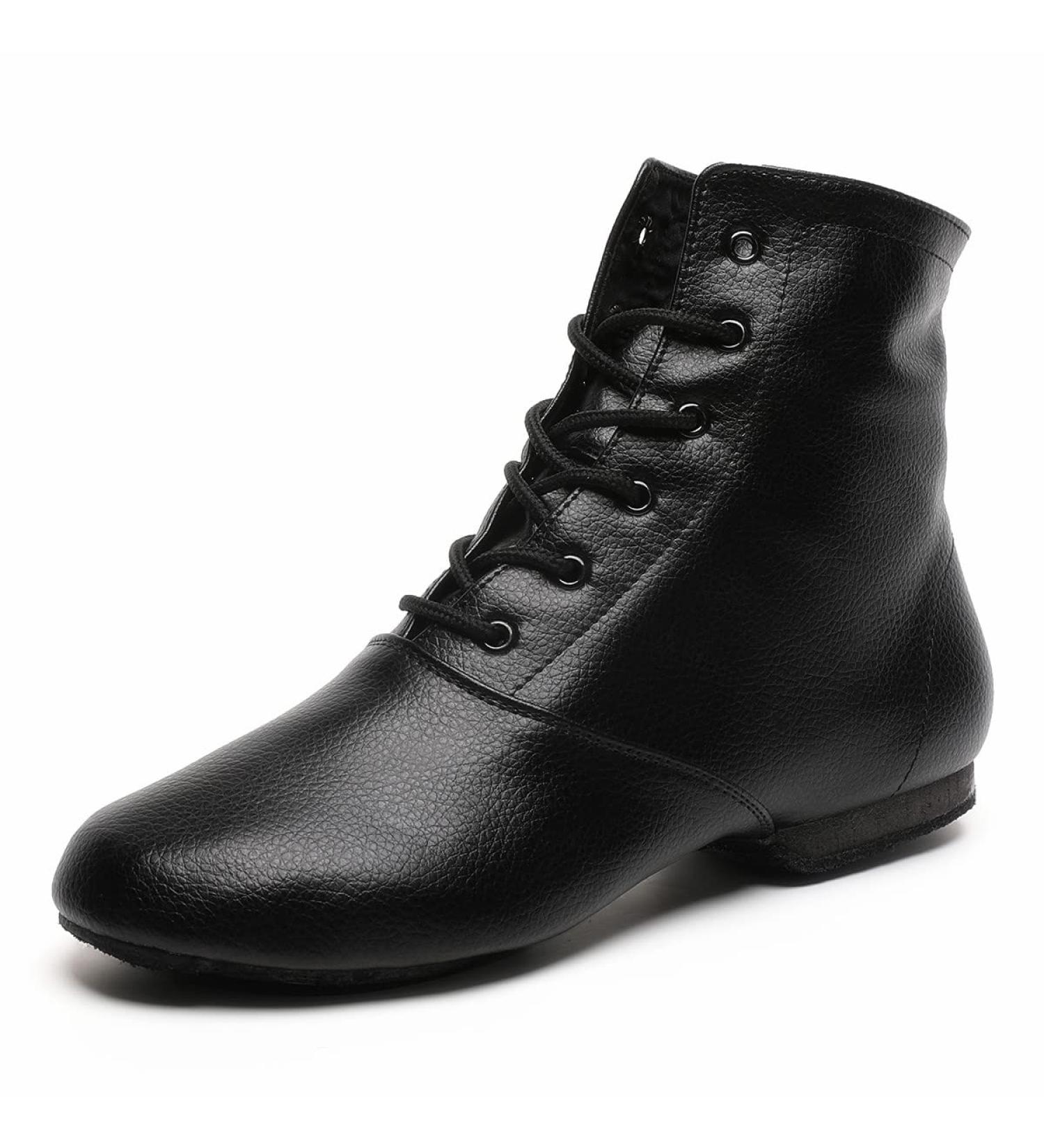 Black Split Sole Leather Jazz Boots for Kids - Sizes Toddler to Big Kid 4.5 - Buy Online on GoSupps.com