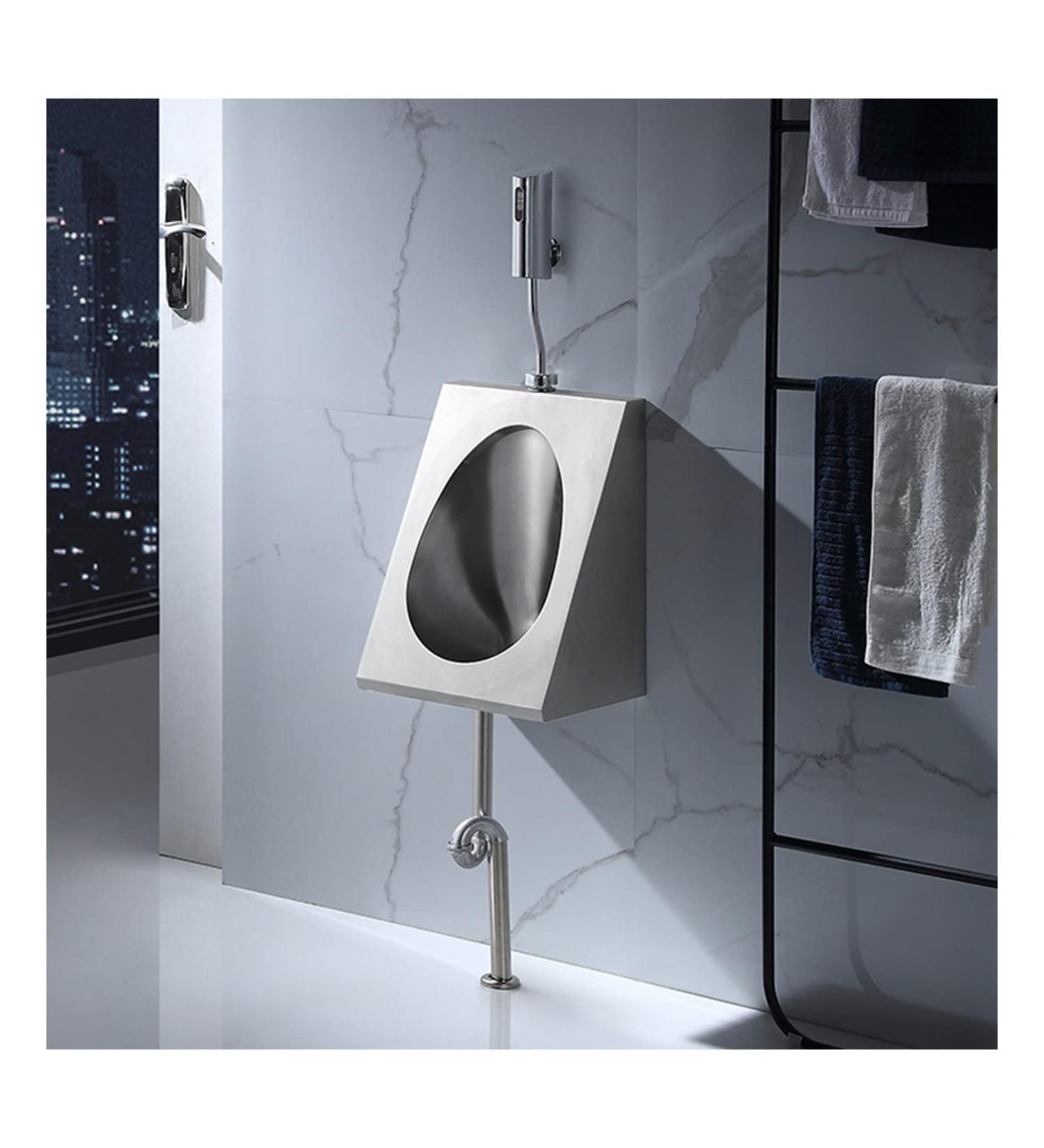 Urinario de Acero inoxidable 304 inodoro con descarga de inducci n montado en la pared urinario Vertical montado en la pared urinarios dom sticos para Hombres para familias hoteles esc Surface Mounted Sensor ground row - Buy Online on GoSupps.com