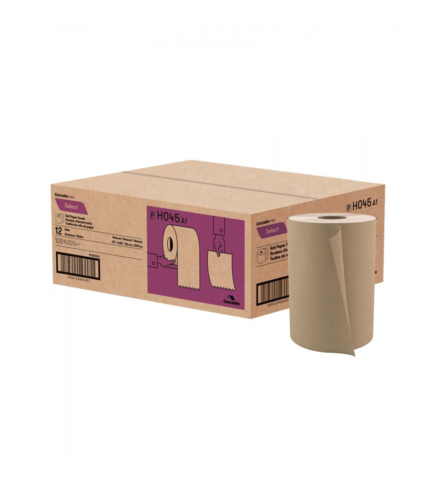 Cascades Paper Hand Towel - 425' - Box of 12 Rolls