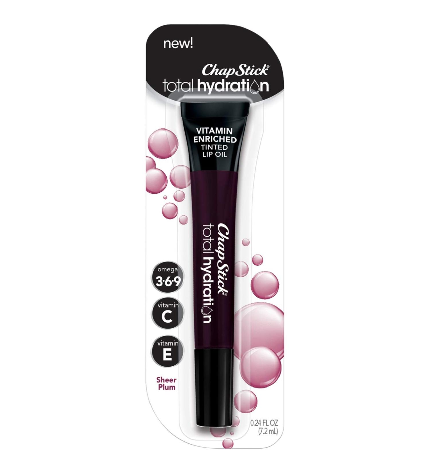 ChapStick Total Hydration Sheer Plum Tinted Lip Oil Tube - 0.24 Oz - Buy Online on GoSupps.com