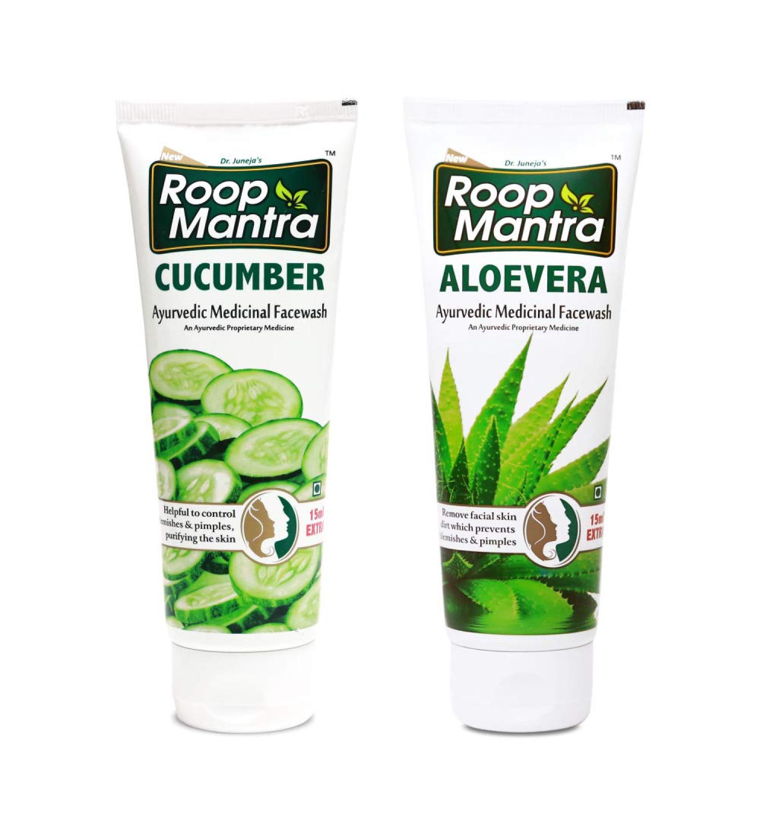 Shop Face Wash Combo: Cucumber & Aloe Vera (115ml Each) Refresh & Cleanse | International Shipping Available - Buy Online on GoSupps.com