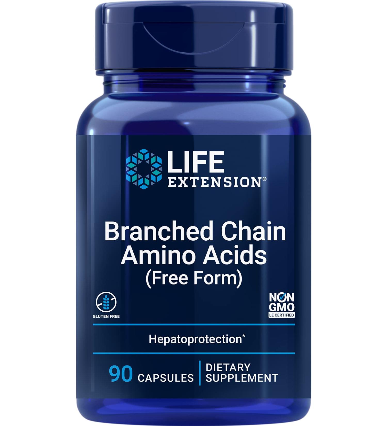 Life Extension BCAA 90 Capsules - Premium Branched Chain Amino Acids for Muscle Recovery & Performance - Buy Online on GoSupps.com