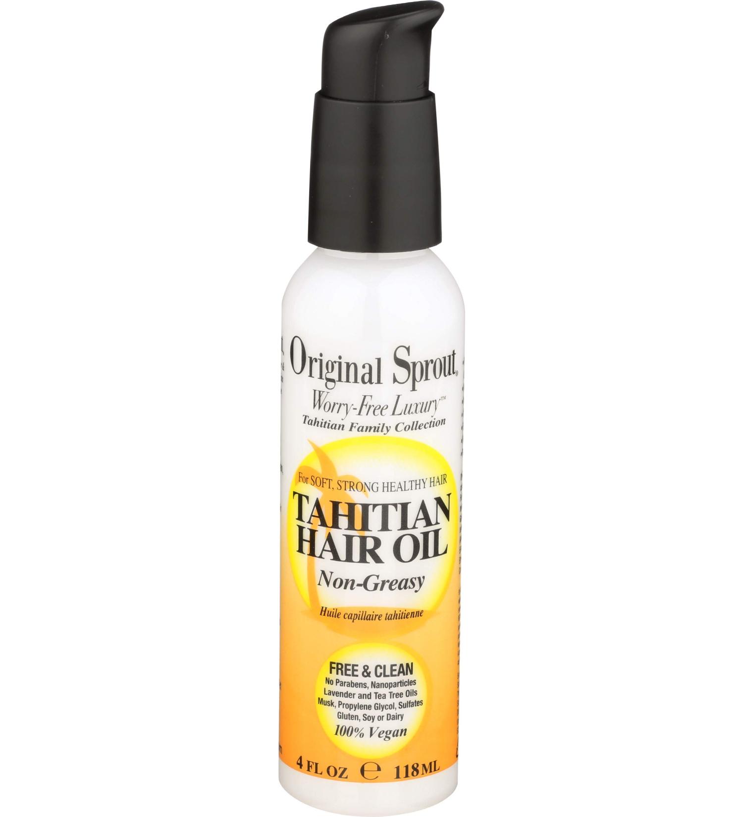 Original Sprout 4 oz Tahitian Hair Oil - Nourishing and Hydrating Formula - Buy Online on GoSupps.com