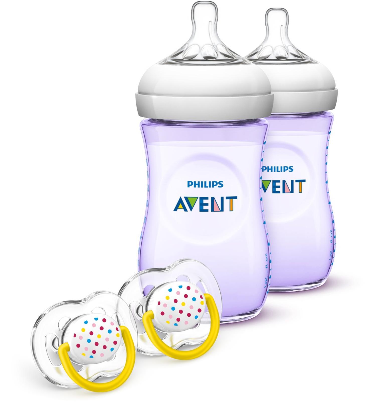 Philips Avent Natural Baby Bottle Gift Set - Purple | Trusted Brand for Baby Feeding - Buy Online on GoSupps.com