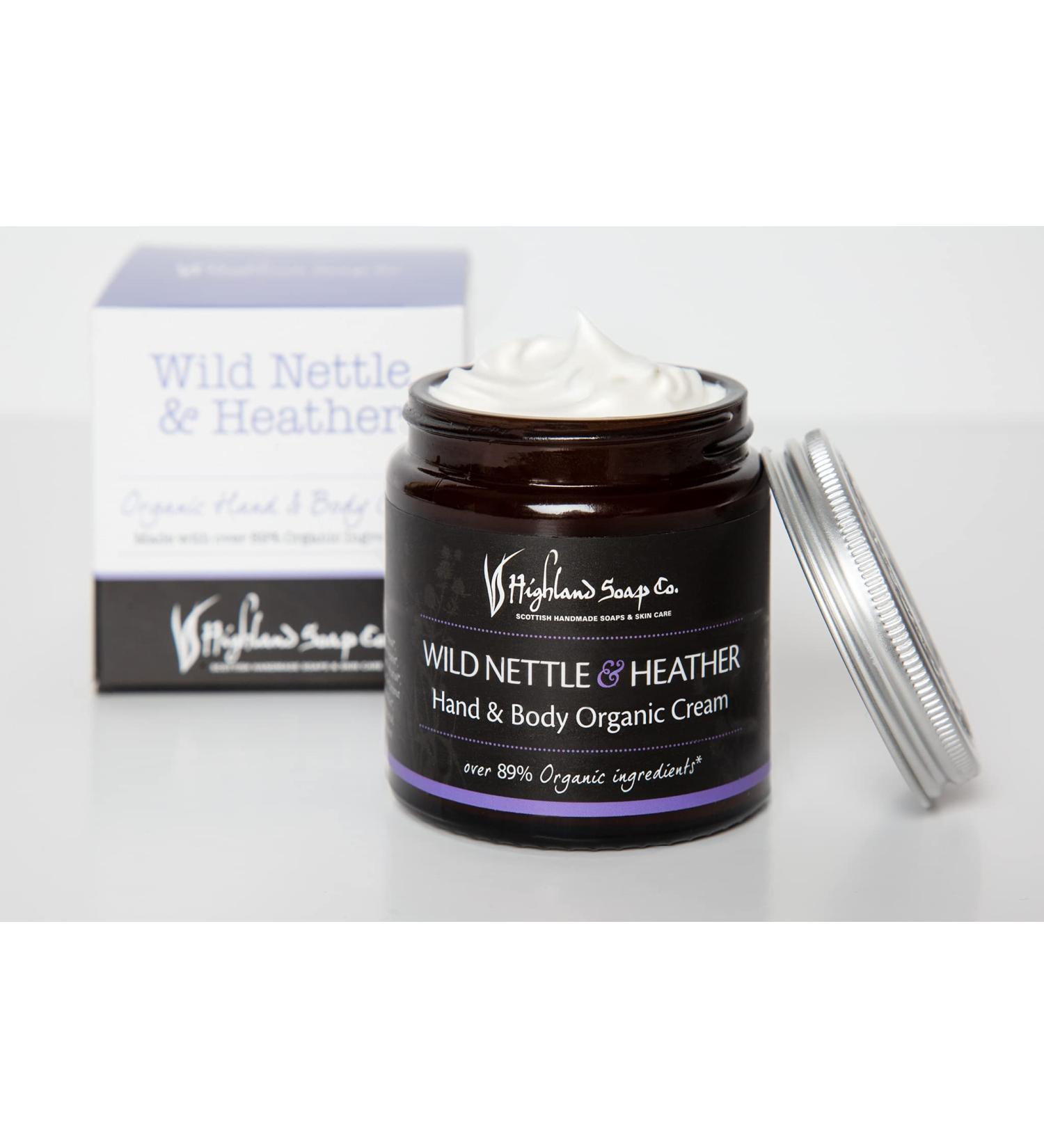 The Highland Soap Company Wild Nettle & Heather Hand & Body Cream 120ml | Premium Organic Skin Care for Smooth Hydrated Skin - International Shipping Available - Buy Online on GoSupps.com