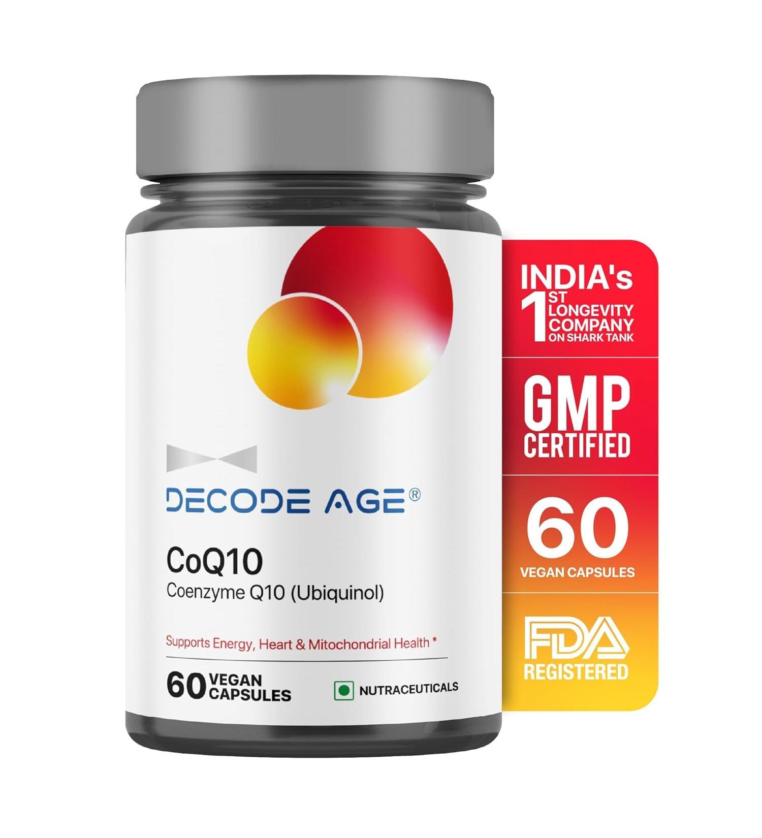 YANG CoQ10 100mg | Coenzyme Q10 with Piperine | 99% Pure | Higher Energy Levels | Antioxidant | Healthy Heart (60 Vegan Capsules) - Buy Online on GoSupps.com