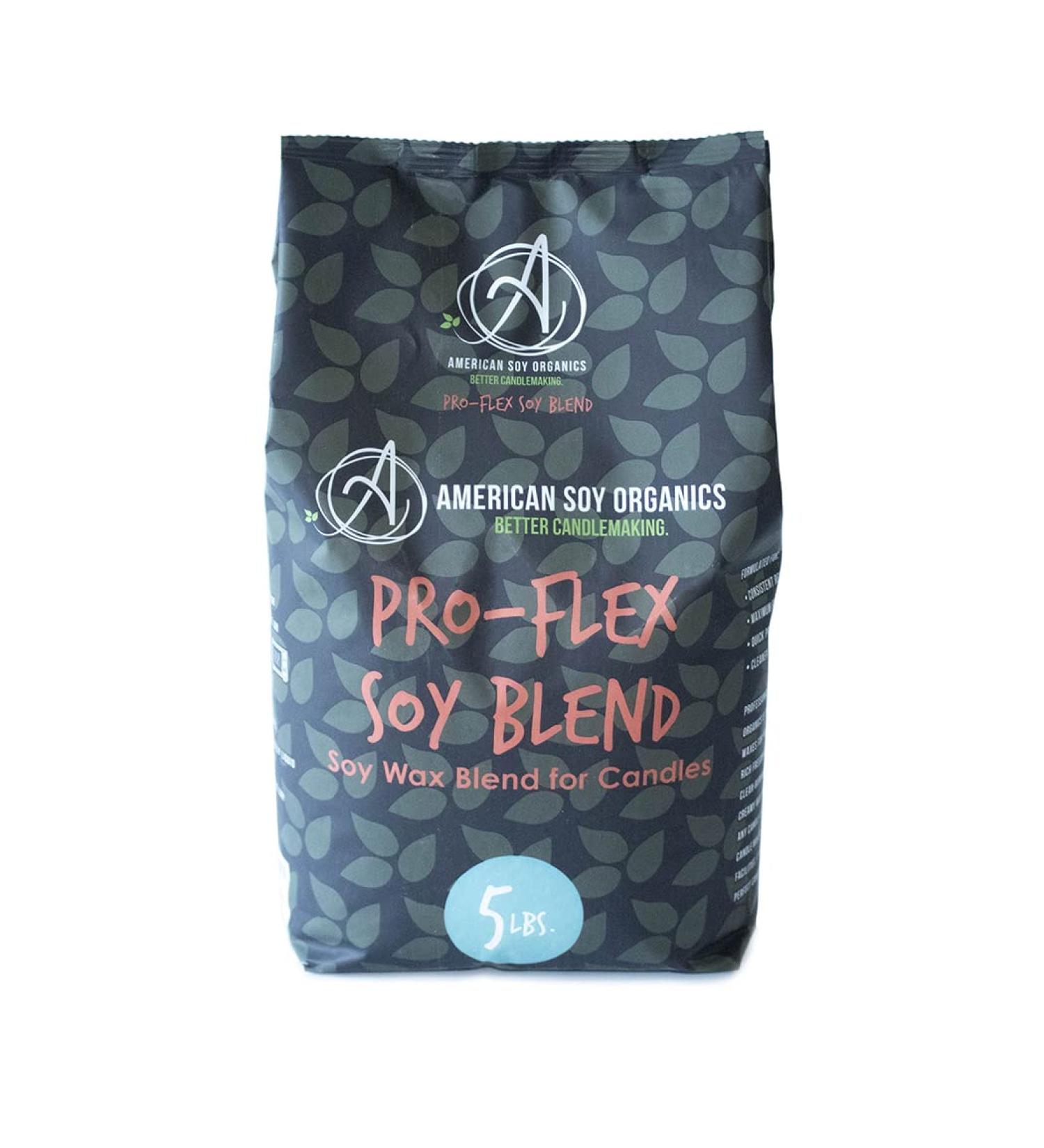 American Soy Organics- Pro-Flex Soy Wax Beads for Candle Making  Microwavable Soy Wax Blend  Premium Soy Candle Making Supplies (5-Pound Bag)