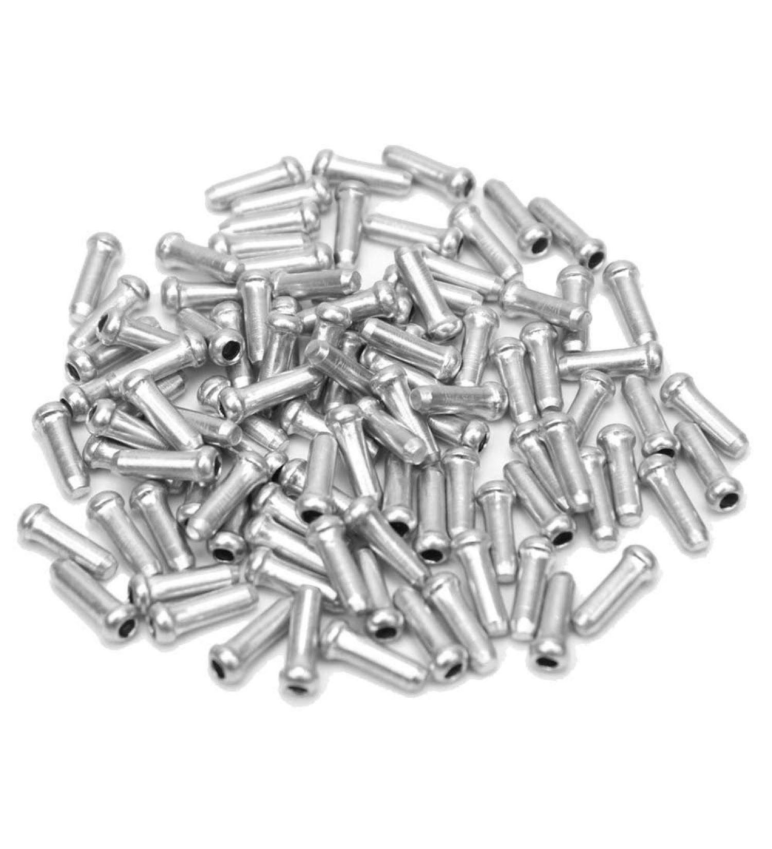 MingTa 200 Pieces Bike Cable End Caps Crimps Silver