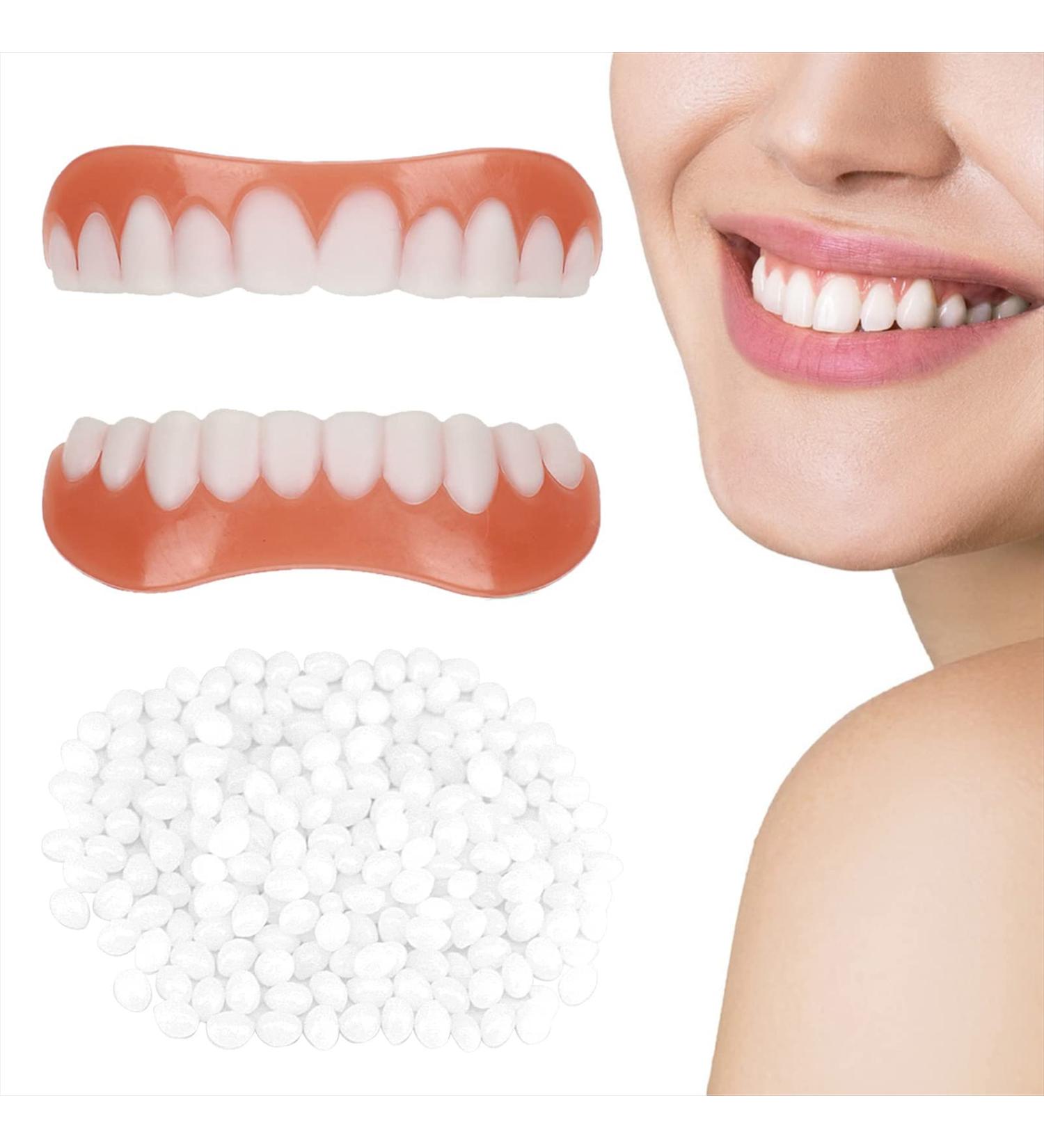 Premium White Veneers & Dentures for Men & Women | Upper & Lower Jaw Fake Teeth - Buy Online on GoSupps.com