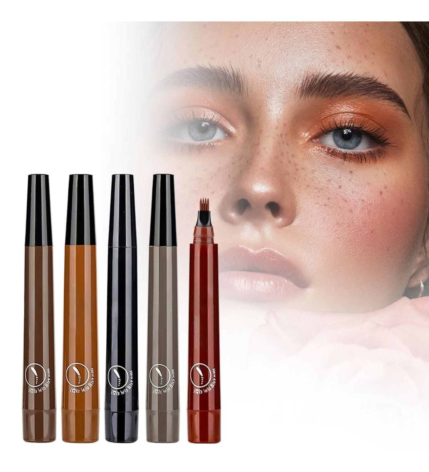 2024 Premium Magic Eyebrow Pencil with a Micro-Fork Tip 3D Microblading Eyebrow Pencil Waterproof Contouring Pen 4 Tipped Spoolie Brush Precise Brow Pen Natural Makeup Effect (COLORFUL) - Buy Online on GoSupps.com