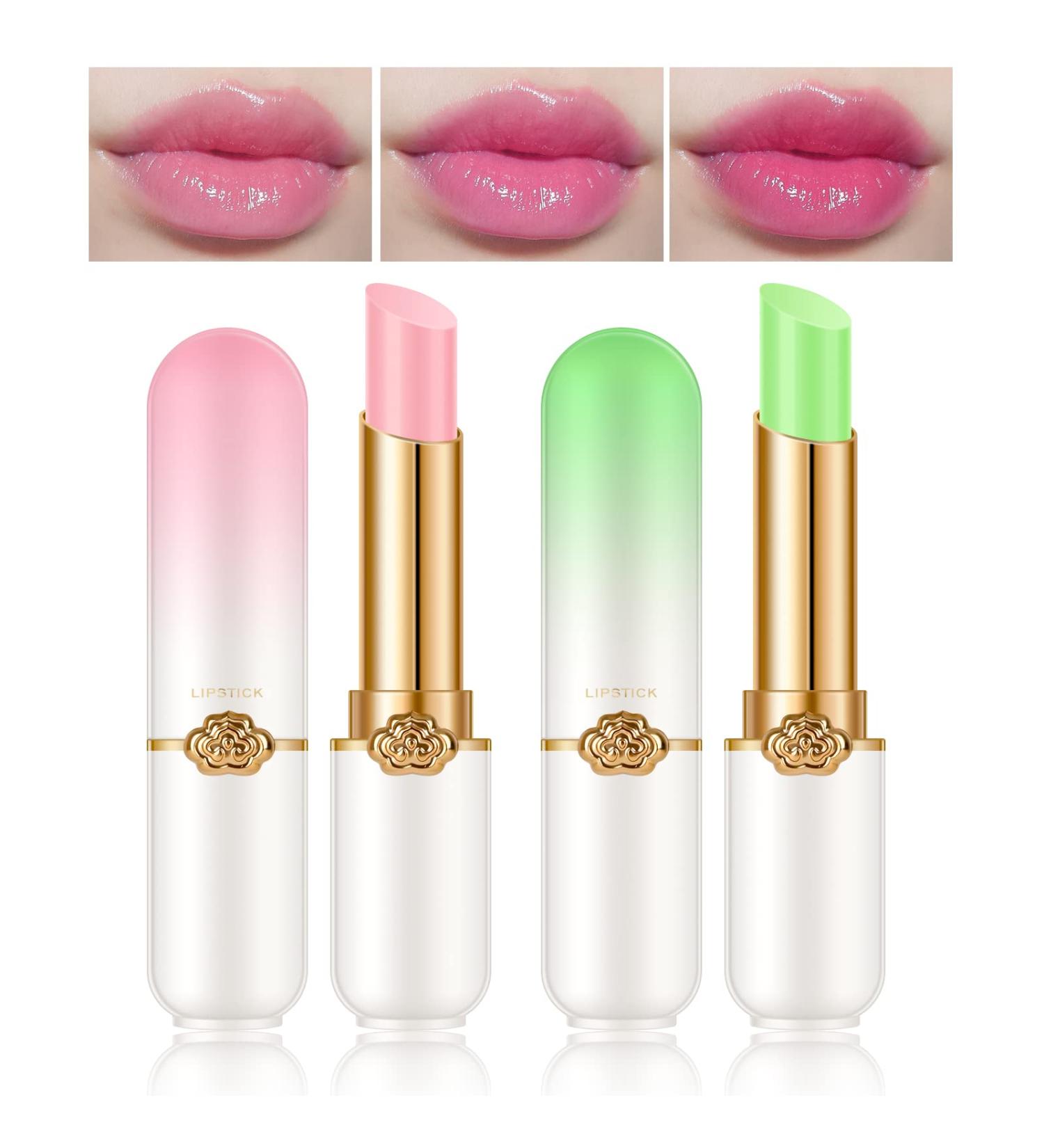 Ownest Beauty KYDA 2 Pcs Color Changing Lipstick Set - Moisturizing Fruity Lip Balm with Temperature Change Formula for Lasting Nourishment - Jelly Magic Color Change in Pink - Buy Online on GoSupps.com