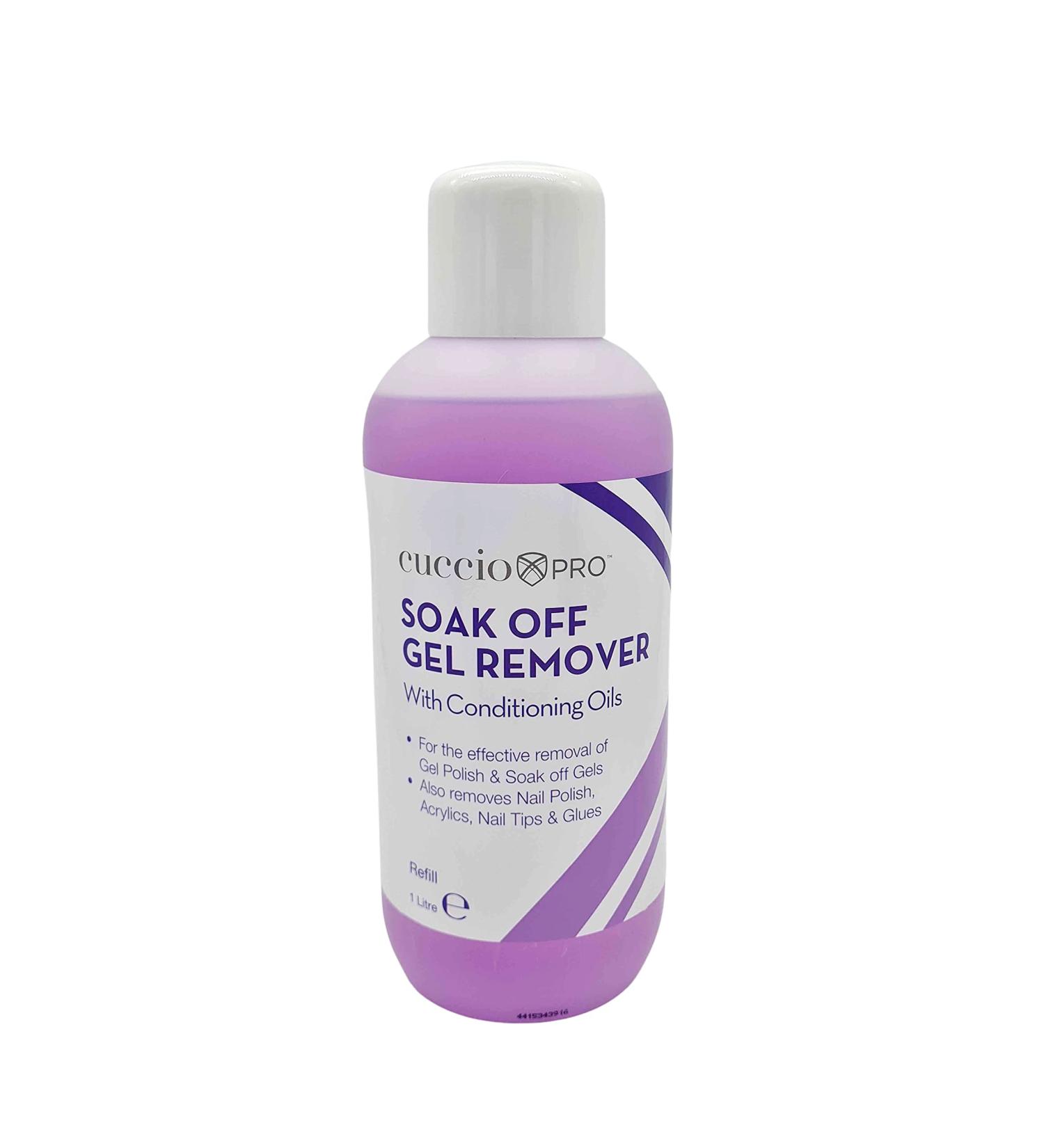 Cuccio Soak Off Gel Remover with Conditioning Oils 1 Litre Purple