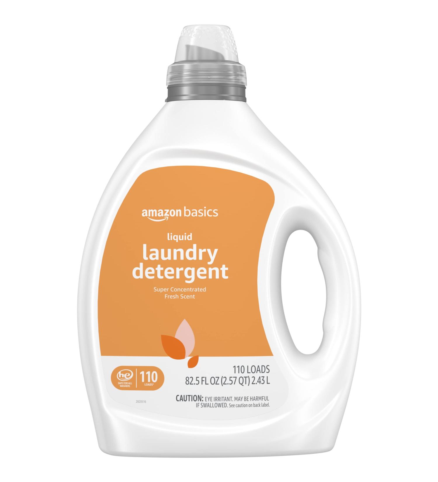 Amazon Basics Concentrated Liquid Laundry Detergent - Fresh Scent - 110 Loads - 82.5 Fl Oz - Buy Online on GoSupps.com