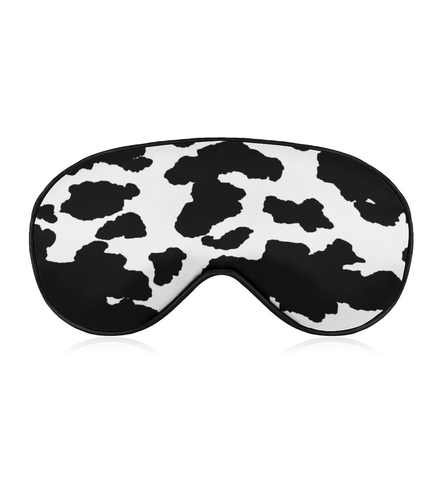 Cow Skin Animal Pattern Sleep Mask | Adjustable Eye Shades for Women | Comfortable Sleeping Cover - Buy Online on GoSupps.com