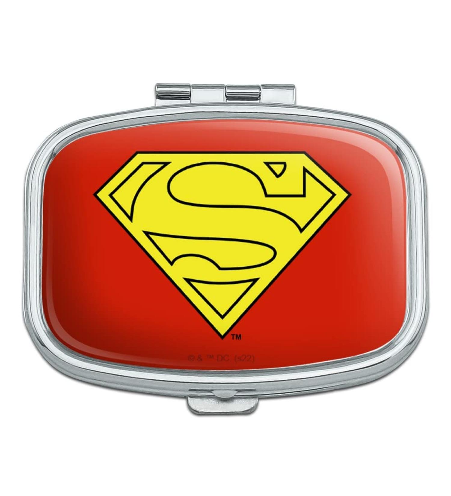 Superman Cape Logo Rectangle Pill Case | Unique Trinket Gift Box for Superhero Fans - Buy Online on GoSupps.com
