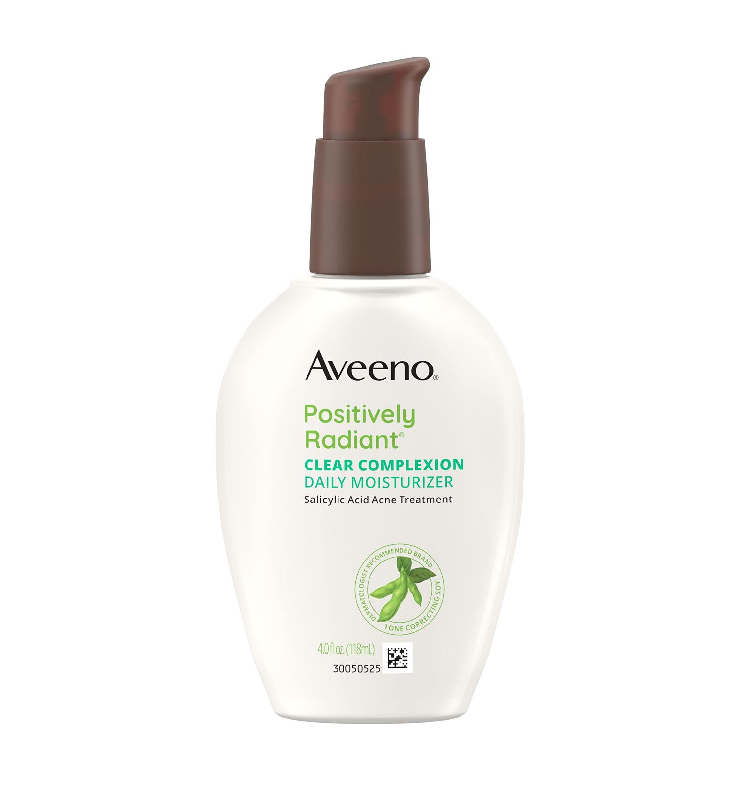 Aveeno Clear Complexion Daily Moisturizer Pump 4 fl oz - Hydrating Facial Moisturizer for Clear Skin - 1 Pack - Buy Online on GoSupps.com